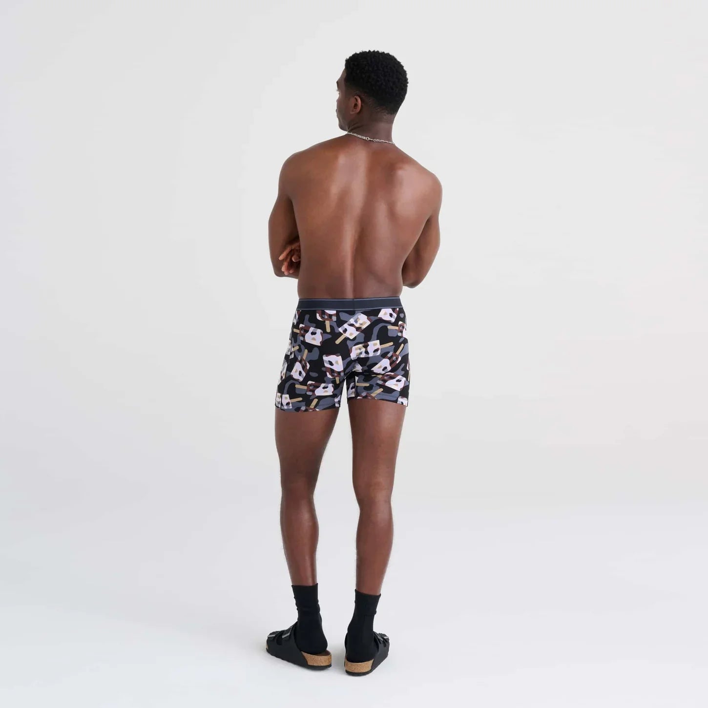 'SAXX Daytripper Boxer Brief - Camo Coolers' in 'Black' colour