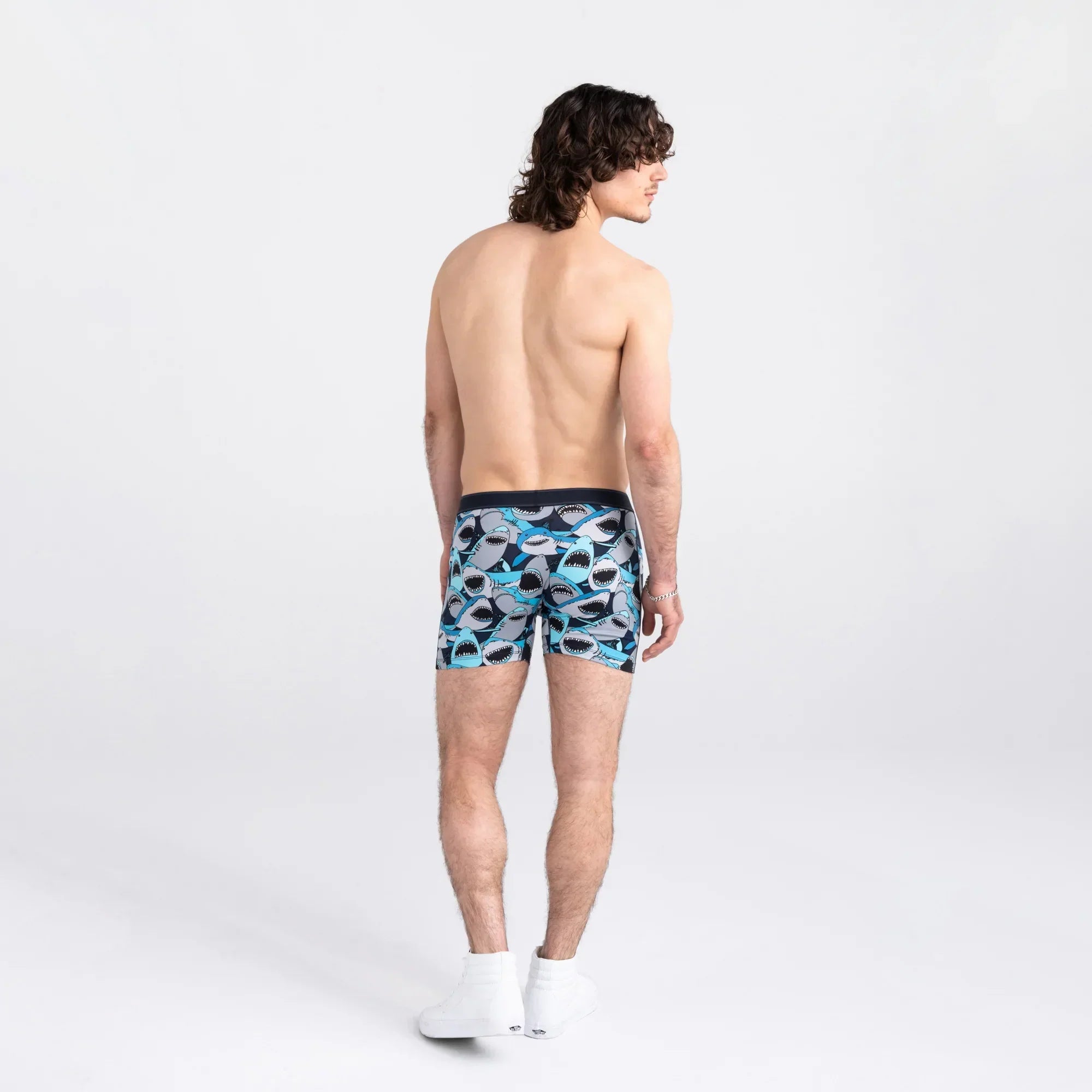 'SAXX Daytripper Boxer Brief - Shark Tank Camo' in 'Navy' colour