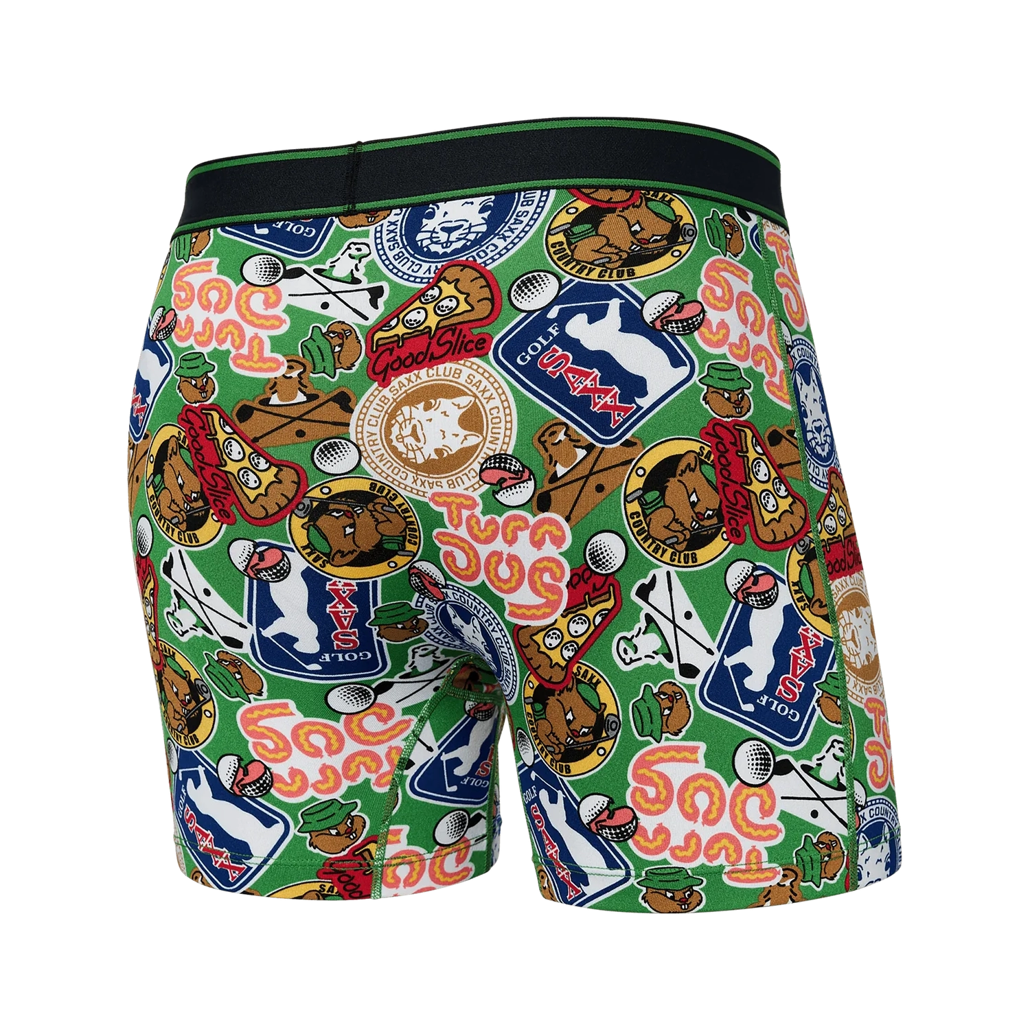 'Saxx Daytripper Boxer Brief - Gopher it' in 'Green' colour