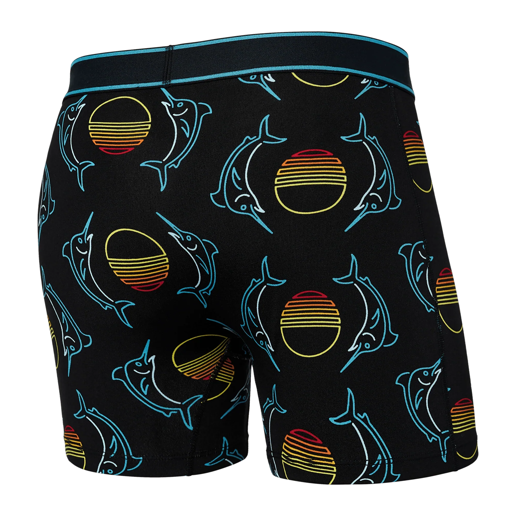 'SAXX Daytripper Boxer Brief - Sunset Cres' in 'Black' colour