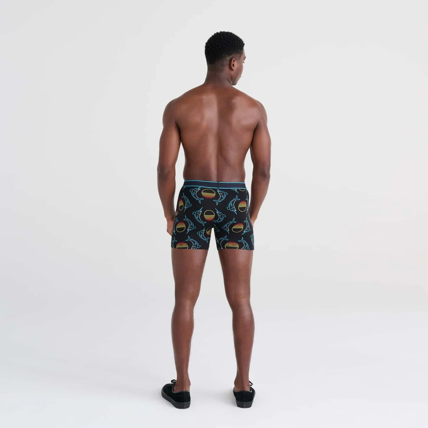 'SAXX Daytripper Boxer Brief - Sunset Cres' in 'Black' colour