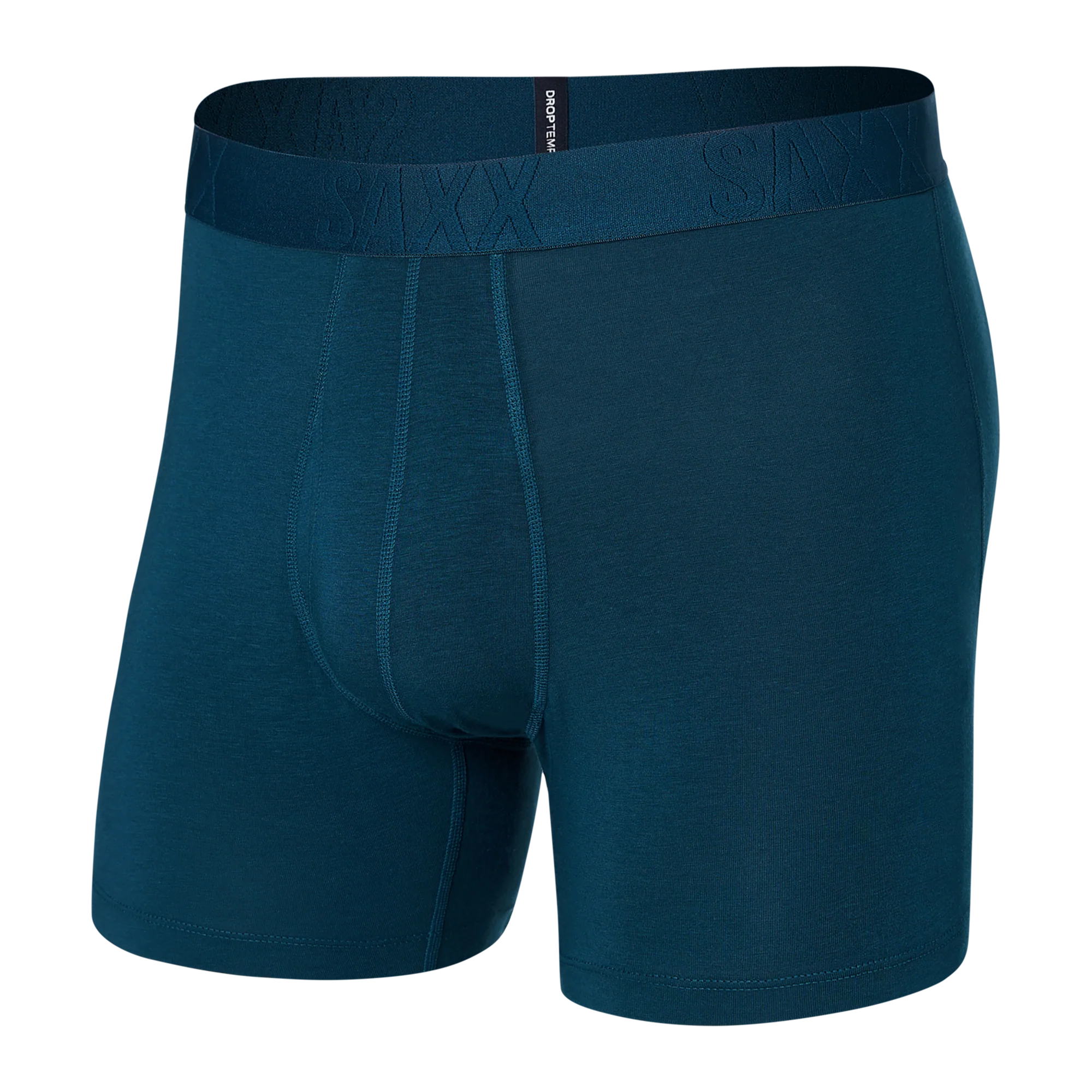 'SAXX Droptemp Cooling Cotton Boxer Brief - Deep Ocean' in 'Blue' colour