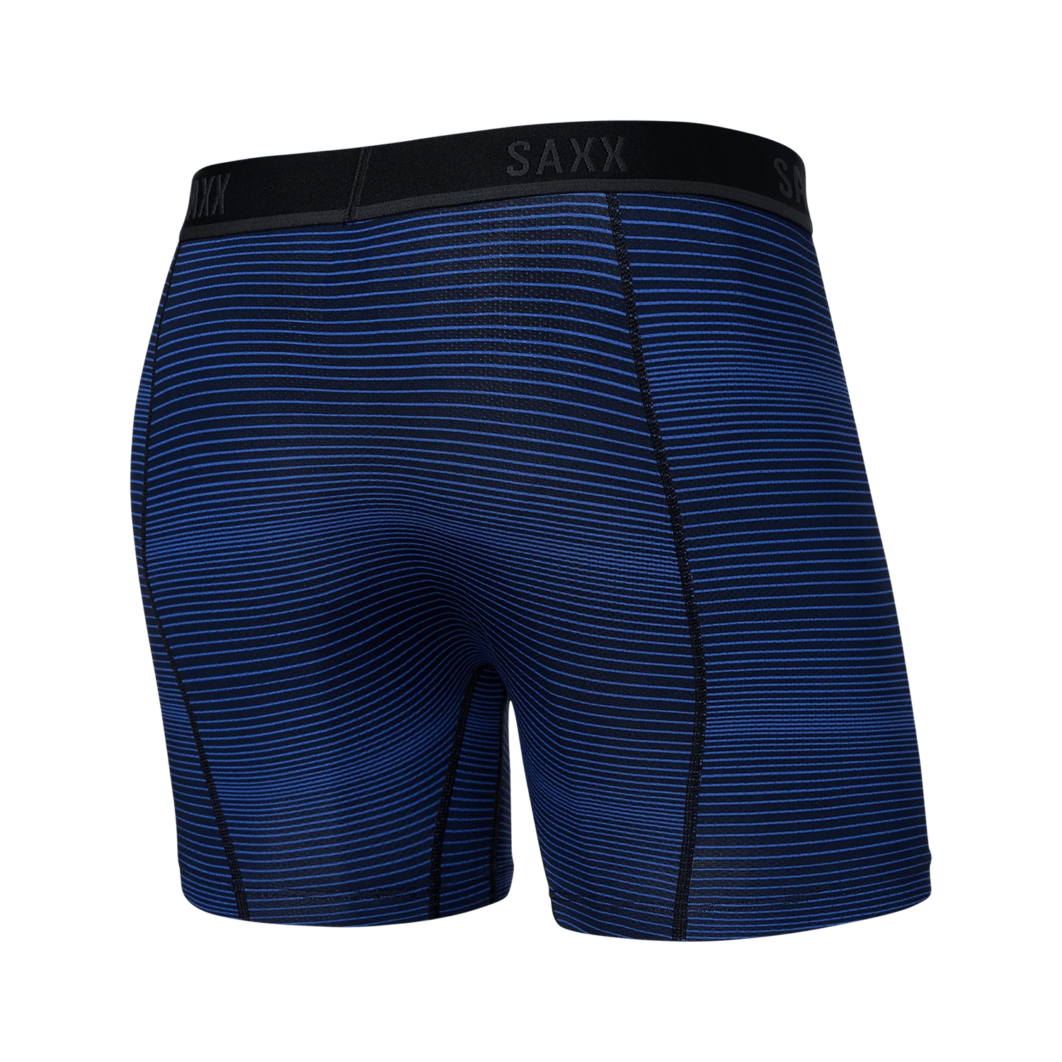 'Saxx Kinetic Light Compression Mesh Boxer Brief - Variegated Stripe' in 'Blue' colour