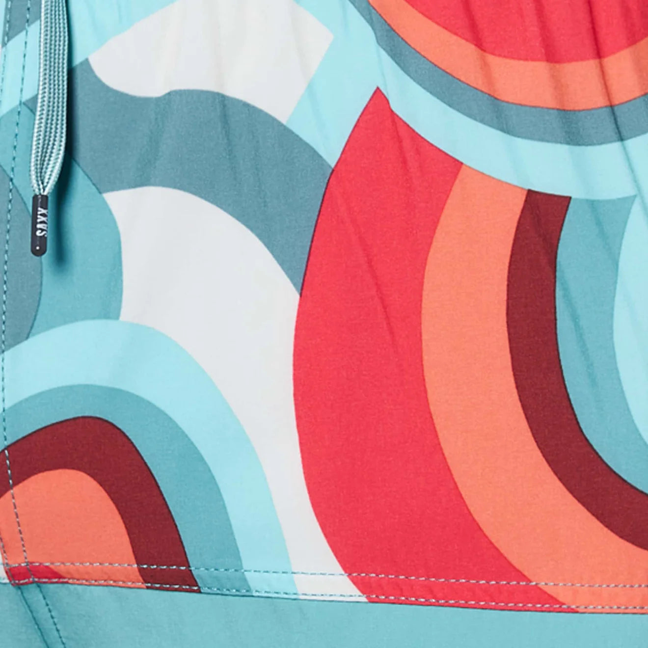 'Saxx Oh Buoy 2N1 Volley 5” Swim Short - Giant Wave' in 'Sea Form' Colour