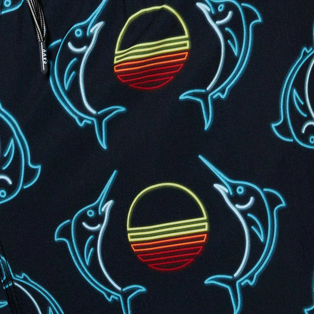 'SAXX Oh Buoy 5" Swim Shorts' in 'Sunset Crest' colour