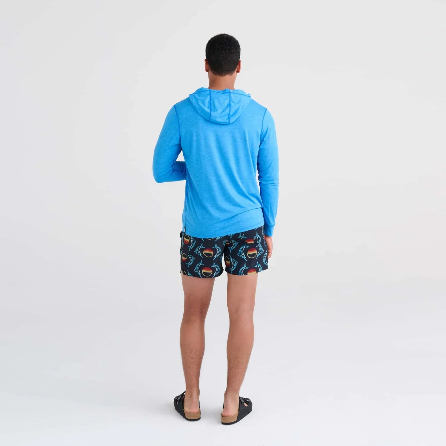 'SAXX Oh Buoy 5" Swim Shorts' in 'Sunset Crest' colour