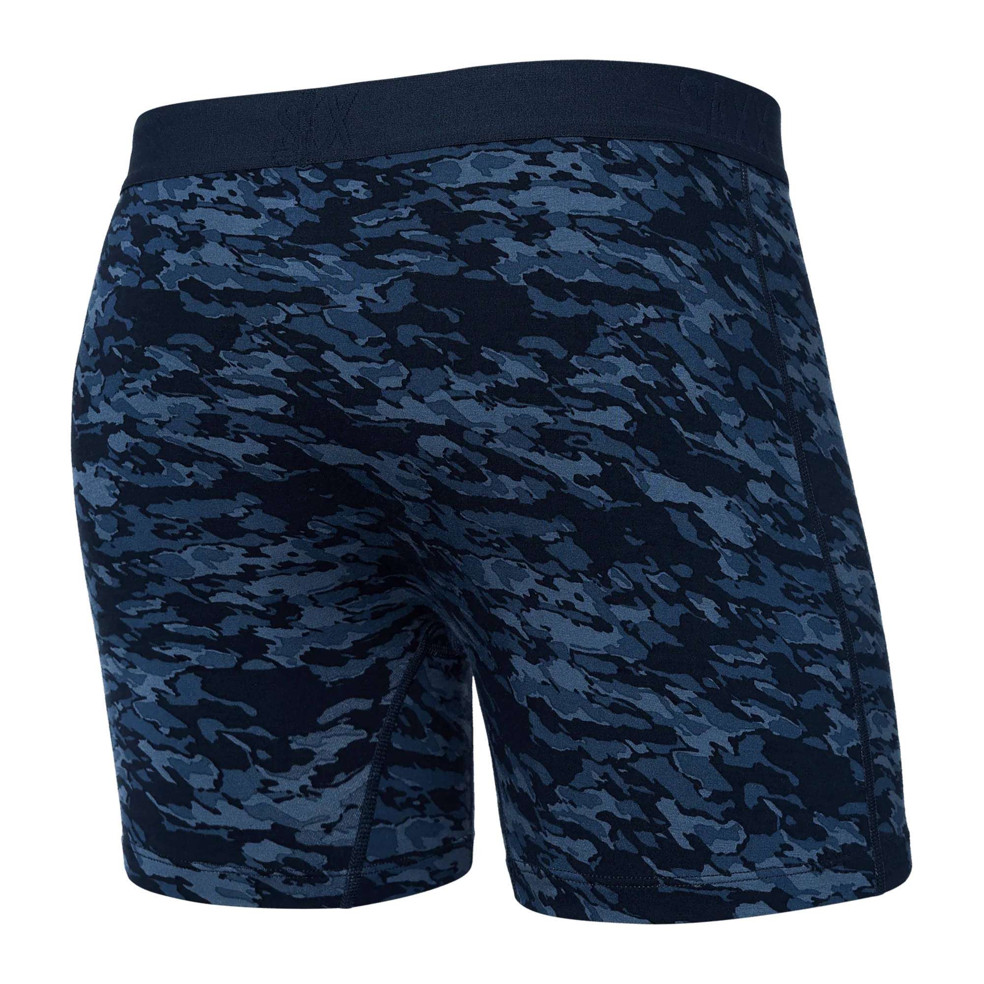 'SAXX Ultra Super Soft Boxer Brief - Basin Camo' in 'Navy' colour