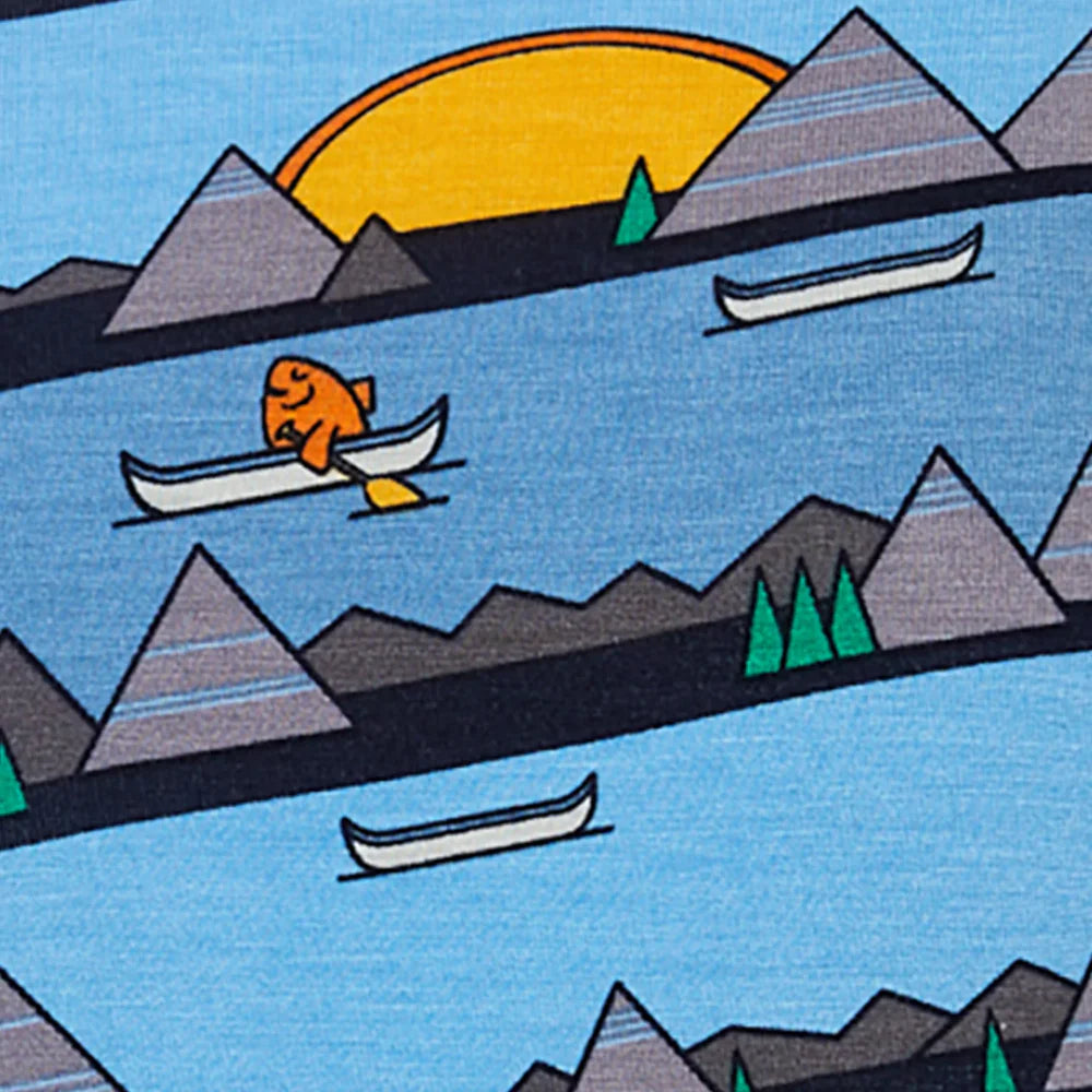 'SAXX Ultra Super Soft Boxer Brief - Lazy River' in 'Blue' colour