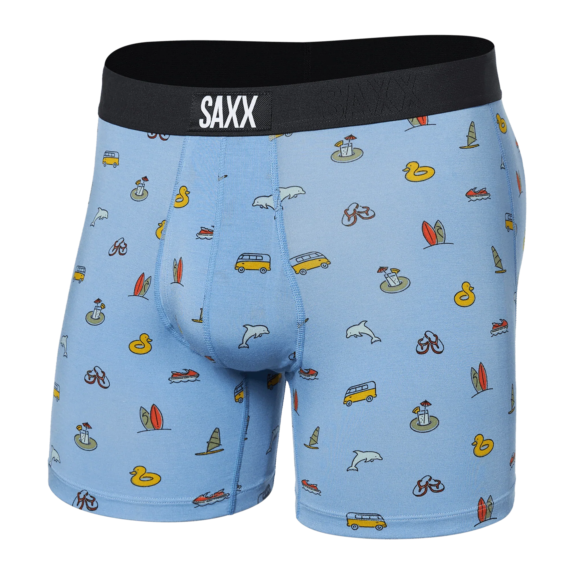 'SAXX Ultra Super Soft Boxer Brief - Summer Transport' in 'Bel Air' colour