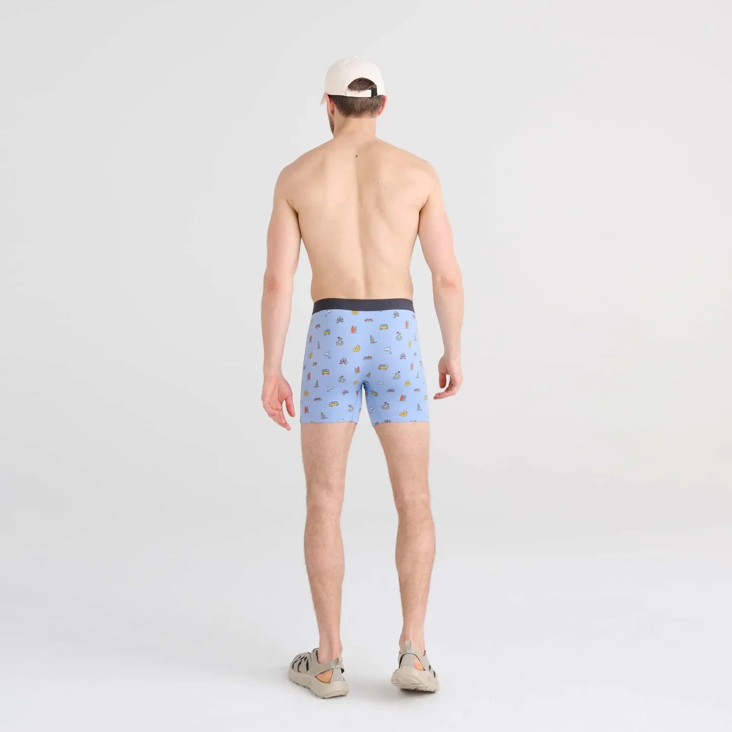 'SAXX Ultra Super Soft Boxer Brief - Summer Transport' in 'Bel Air' colour