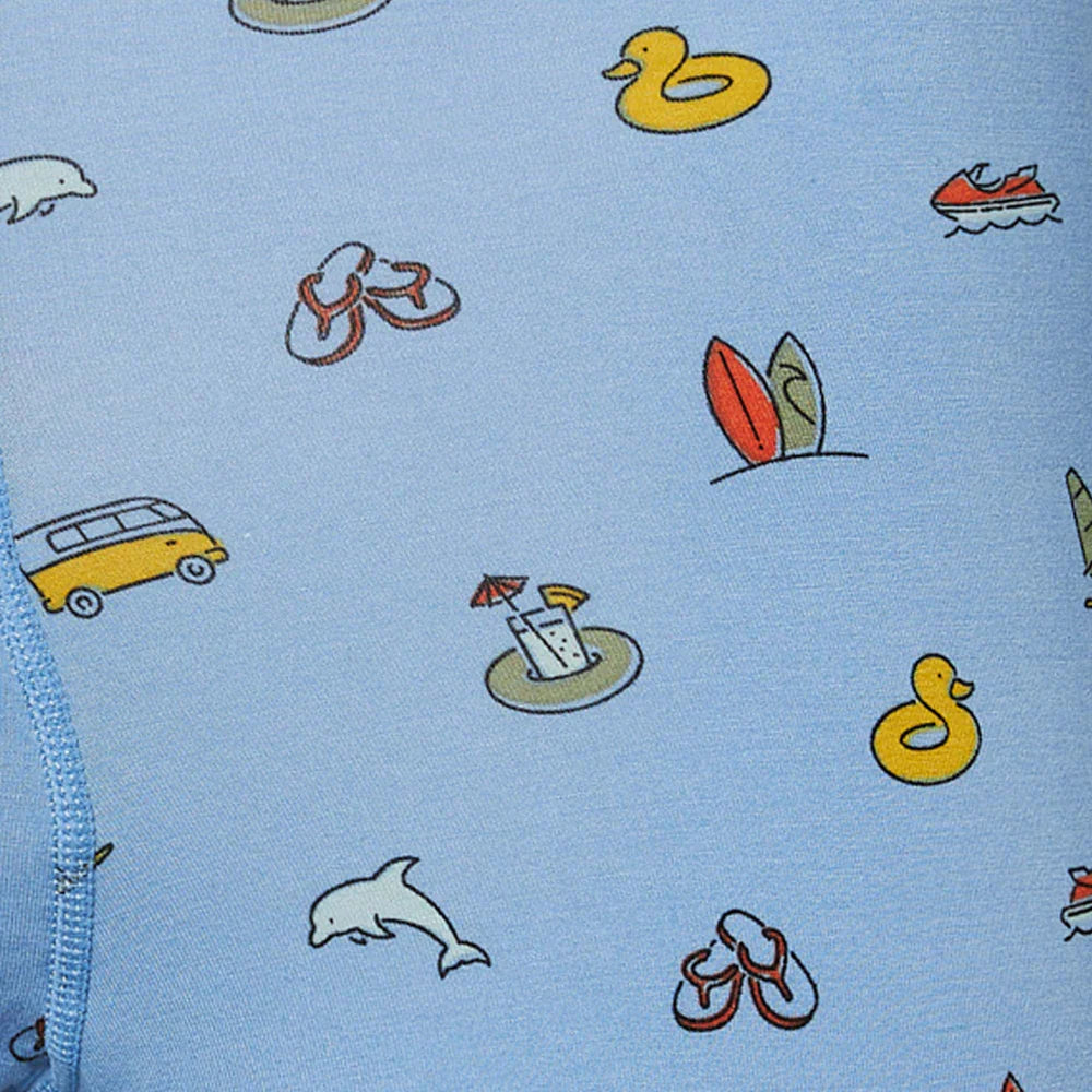 'SAXX Ultra Super Soft Boxer Brief - Summer Transport' in 'Bel Air' colour
