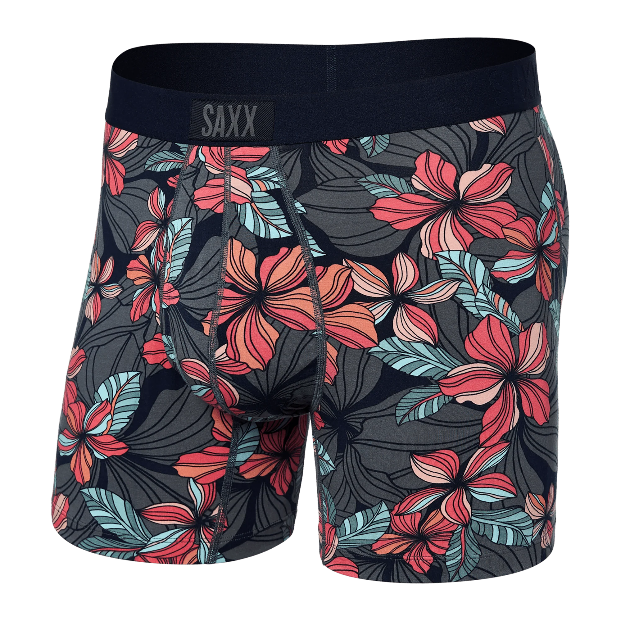 'SAXX Ultra Super Soft Boxer Brief - Deep Jungle' in 'Maritime' colour