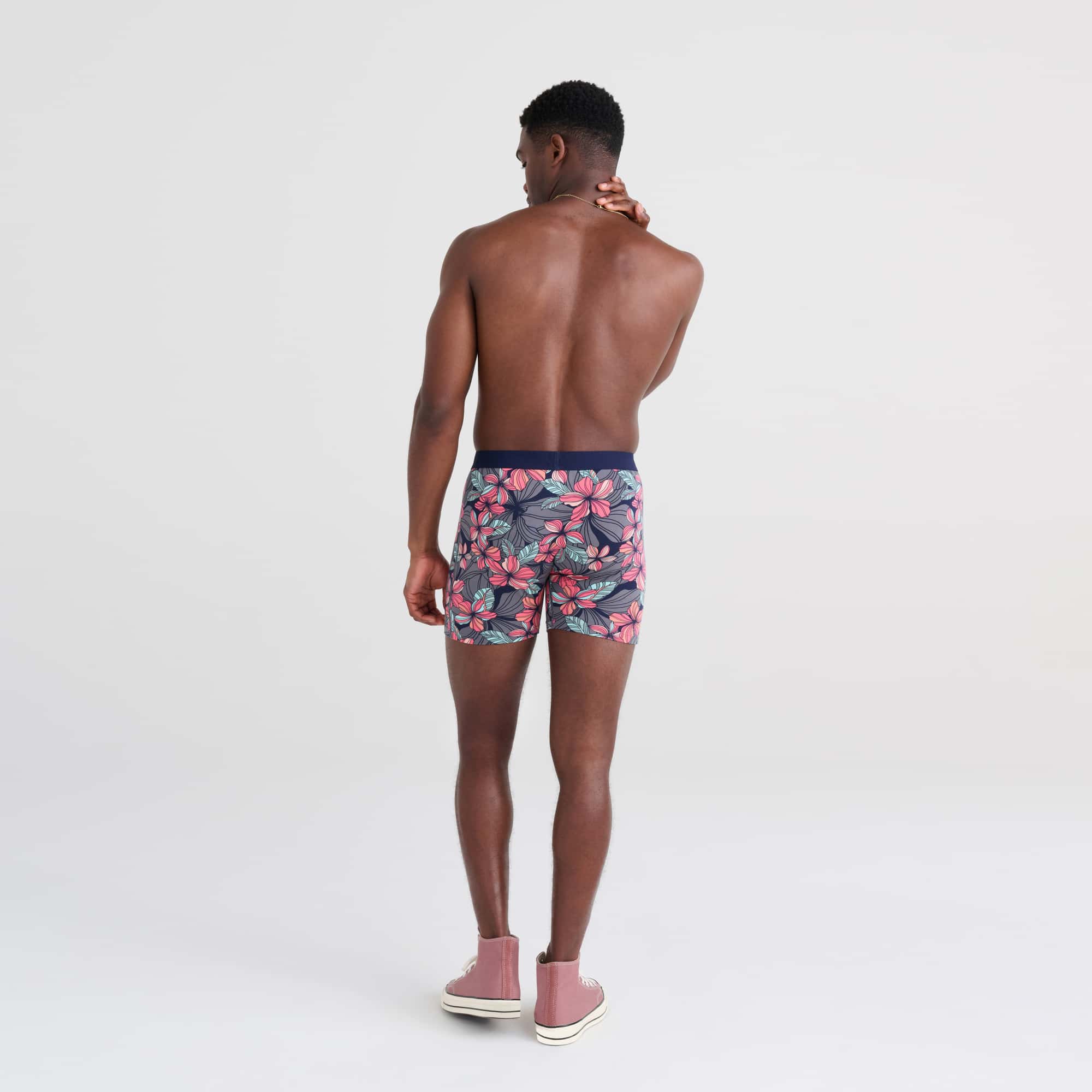 'SAXX Ultra Super Soft Boxer Brief - Deep Jungle' in 'Maritime' colour