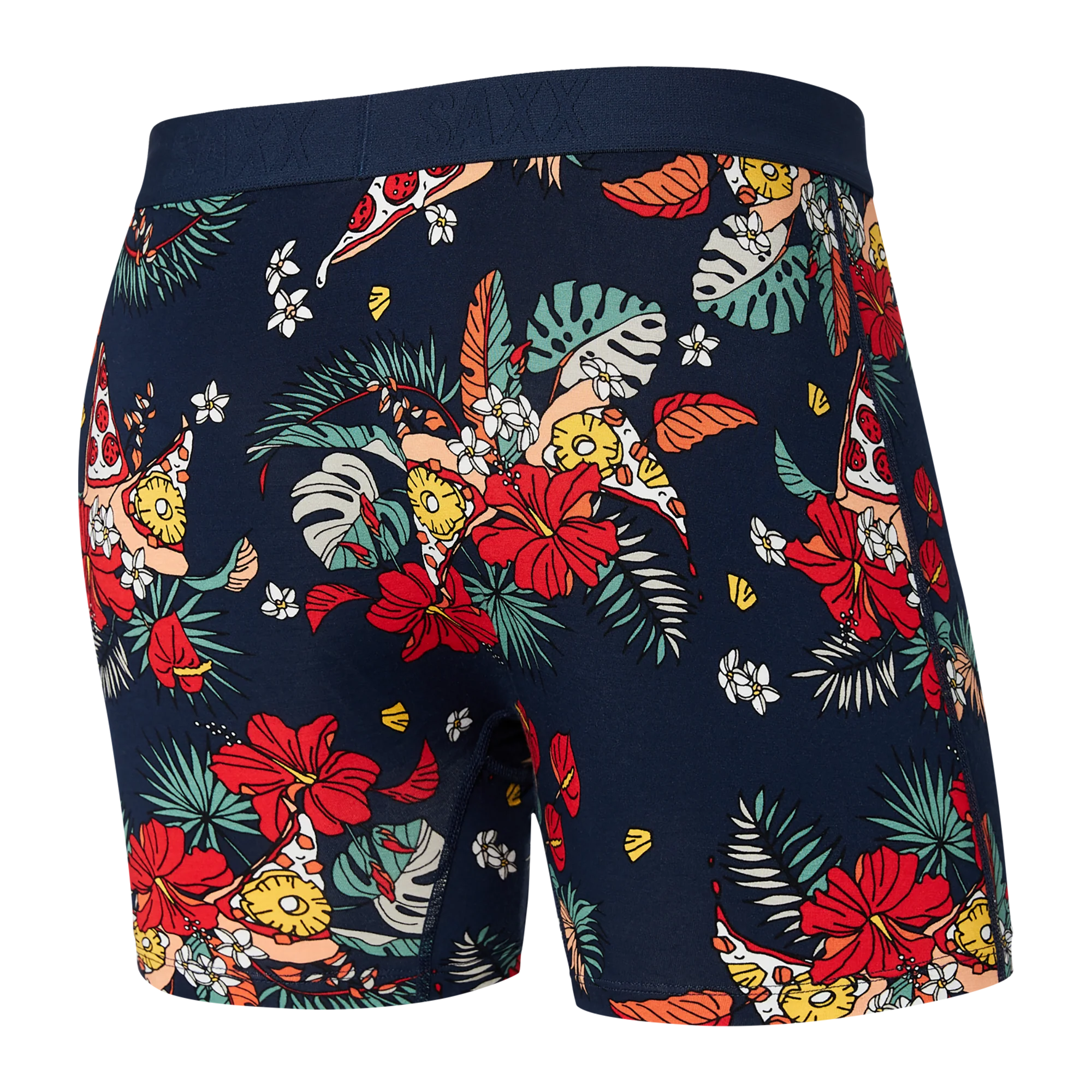 'SAXX Ultra Super Soft Boxer Brief - Hawaiian Pizza' in 'Navy' colour