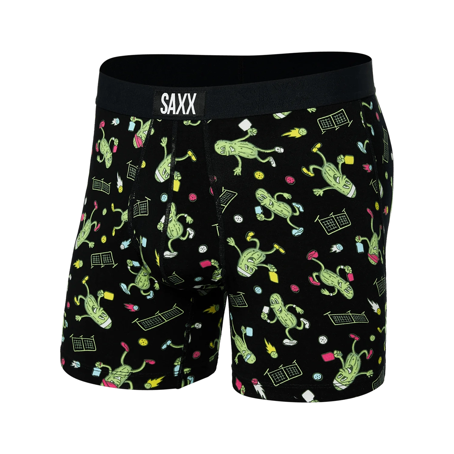'Saxx Ultra Super Soft Boxer Brief - Pickleball' in 'Black' colour