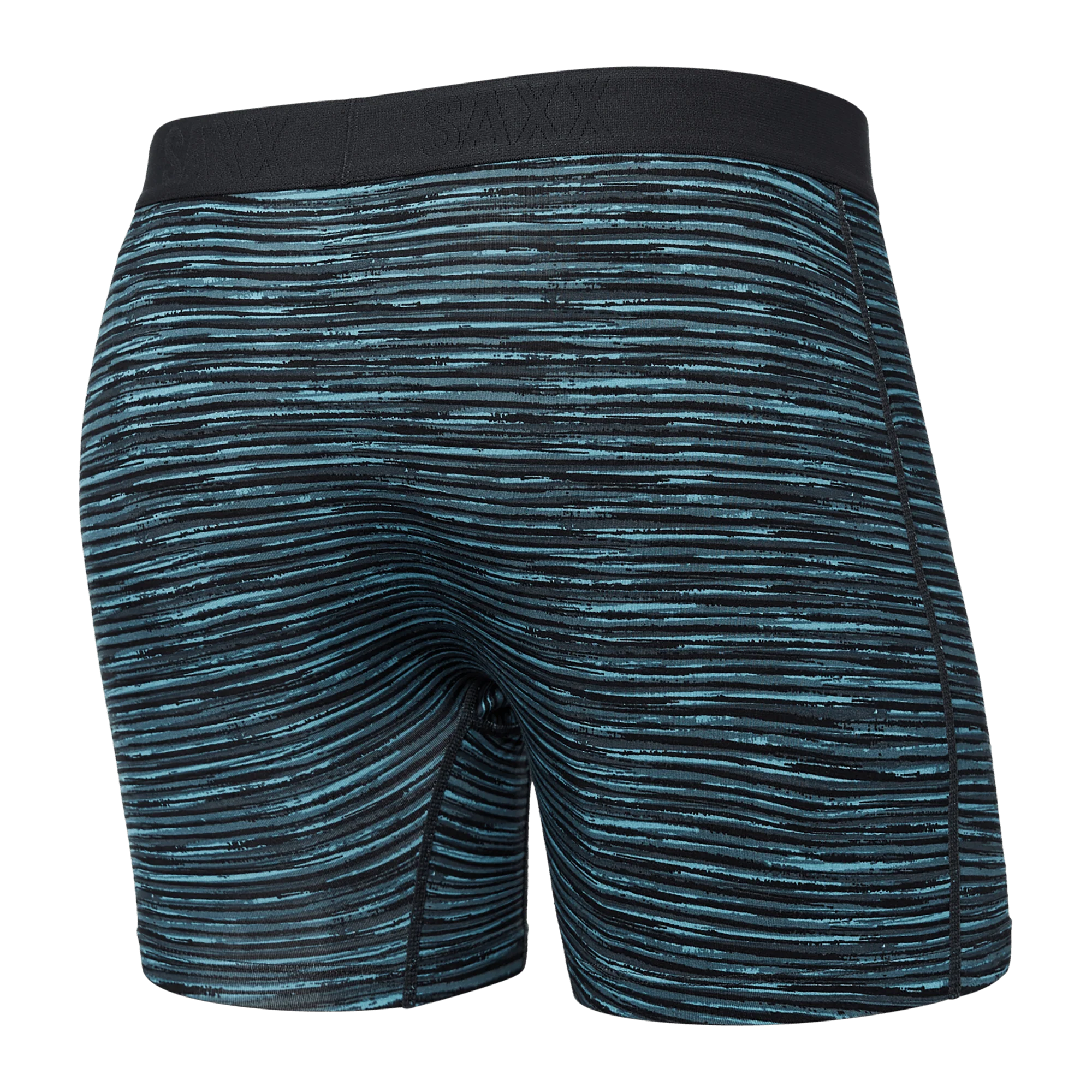 'SAXX Ultra Super Soft Boxer Brief - Spacedye Stripe' in 'Grey Multi' colour