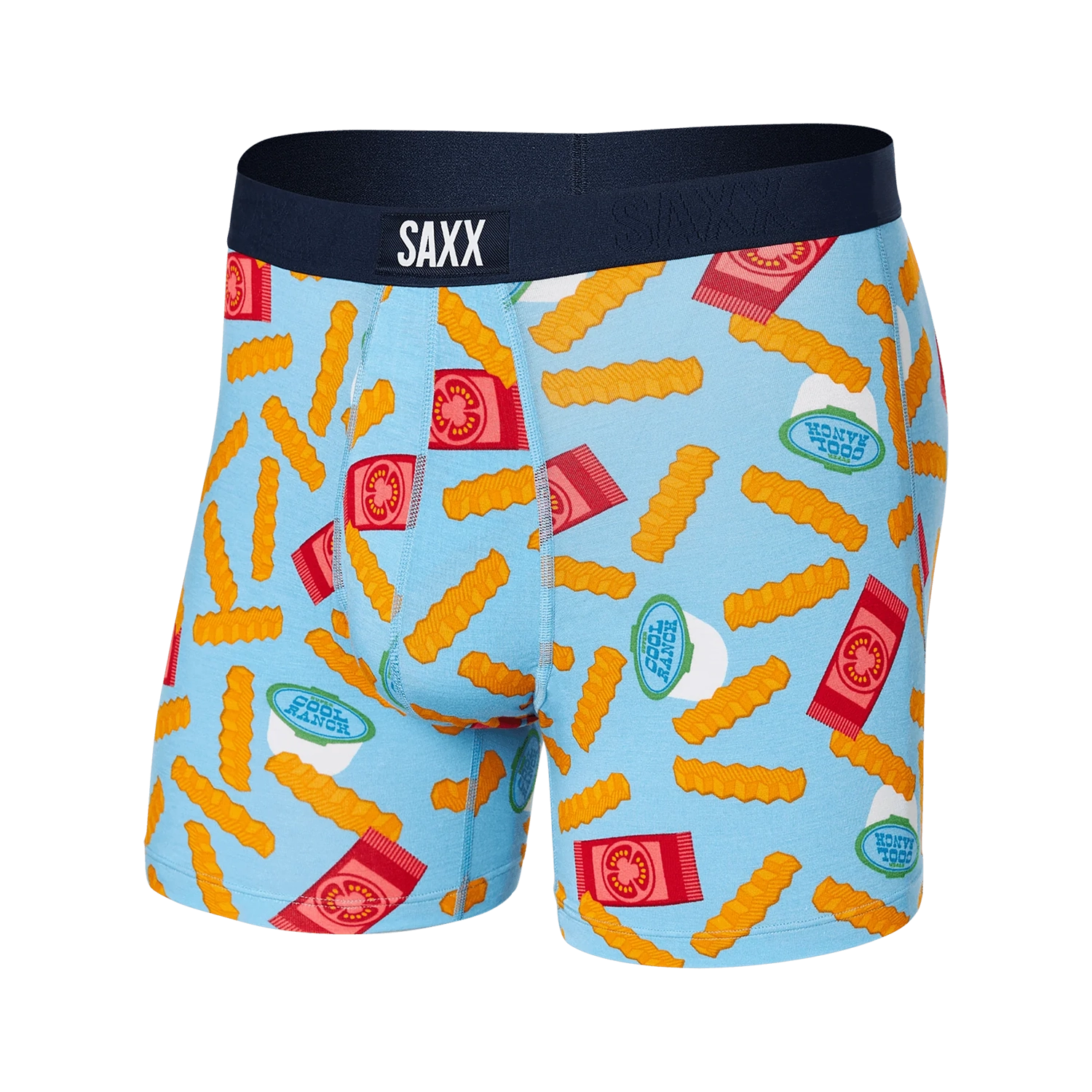 'Saxx Vibe Super Soft Boxer Brief - Cool Ranch' in 'Light Blue' colour