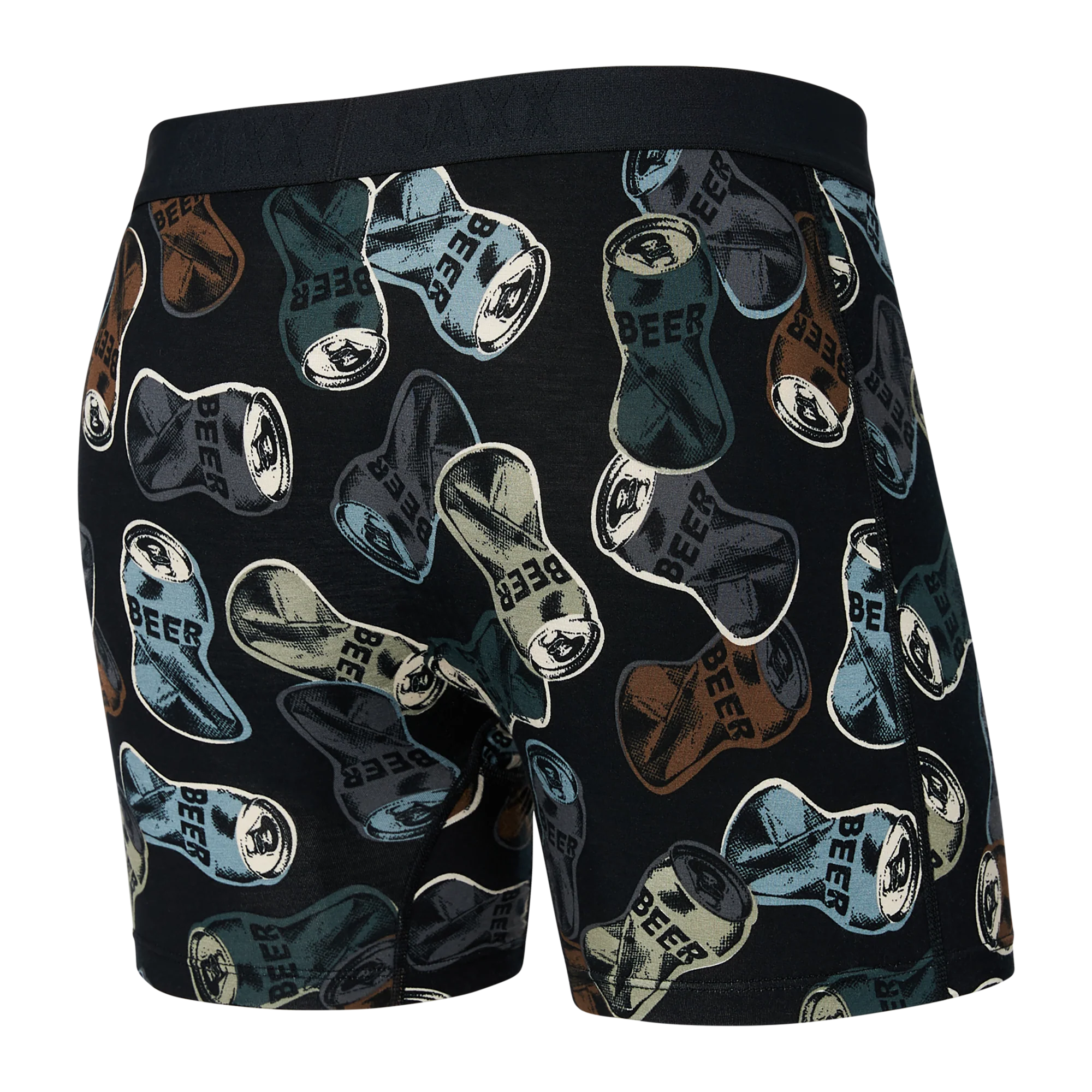 'SAXX Vibe Super Soft Boxer Brief - Friday Night Camo' in 'Black' colour
