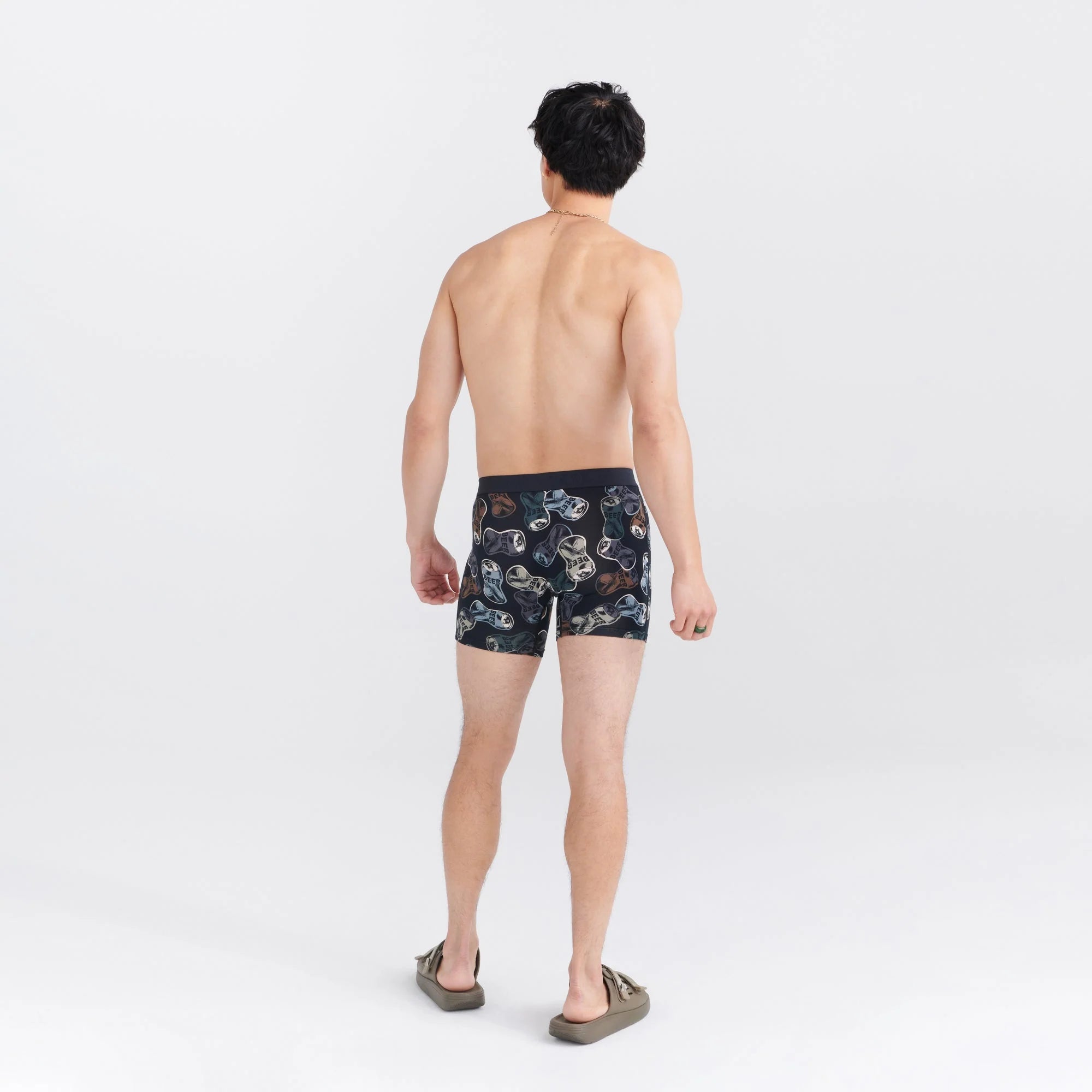 'SAXX Vibe Super Soft Boxer Brief - Friday Night Camo' in 'Black' colour