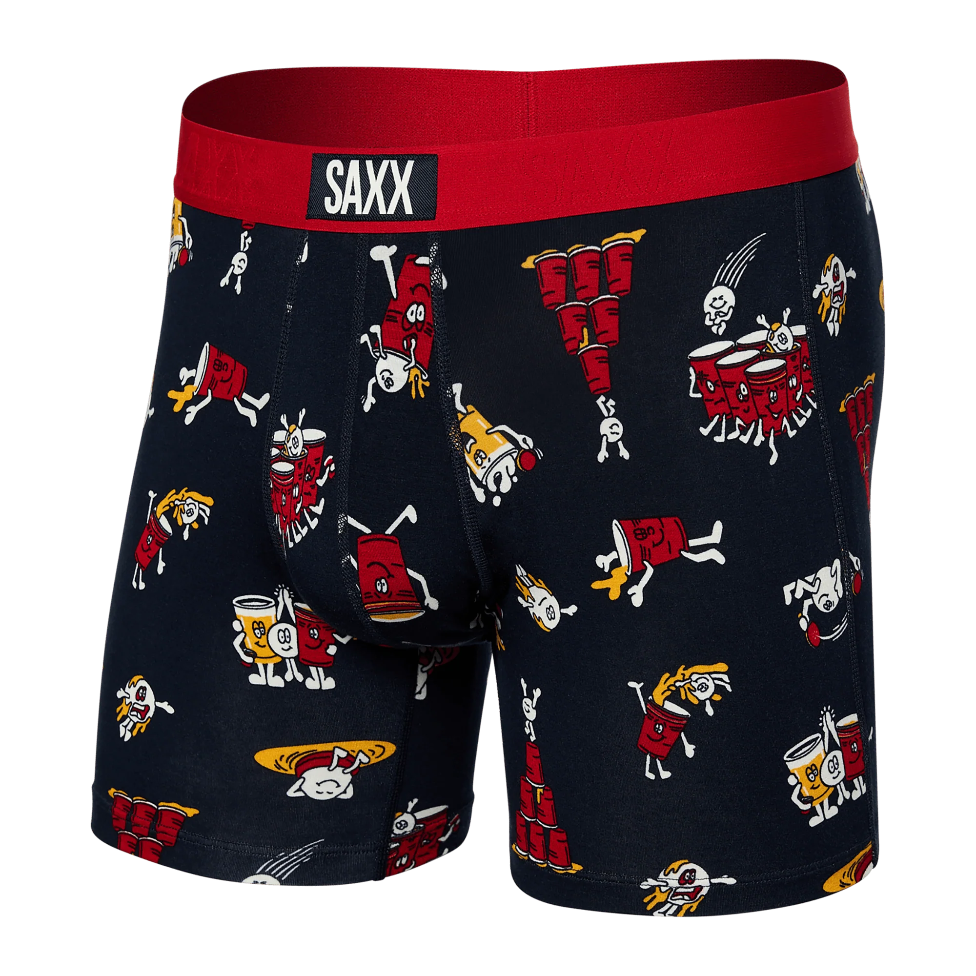 'SAXX Vibe Super Soft Boxer Brief - Party Foul' in 'Dark Ink' colour