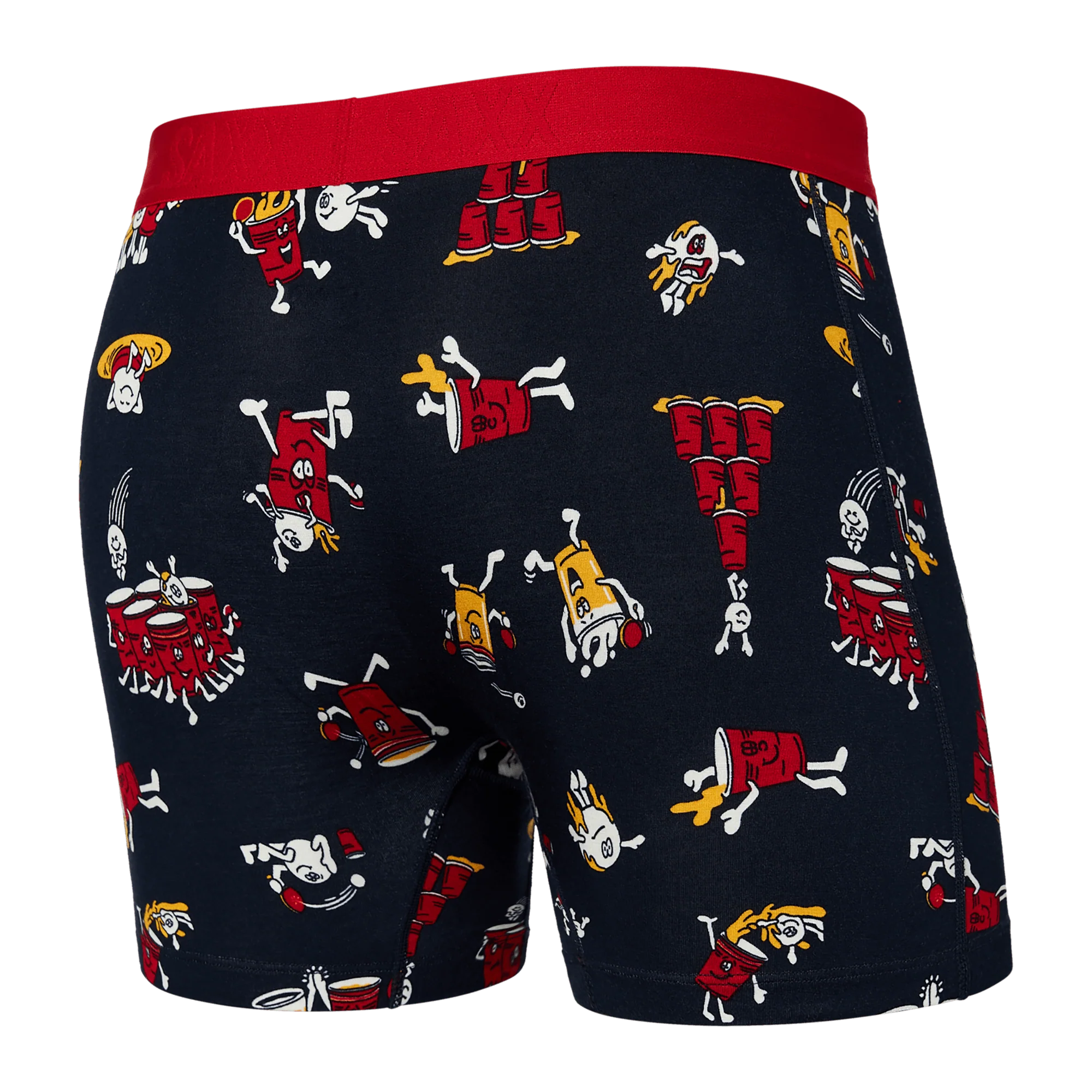 'SAXX Vibe Super Soft Boxer Brief - Party Foul' in 'Dark Ink' colour