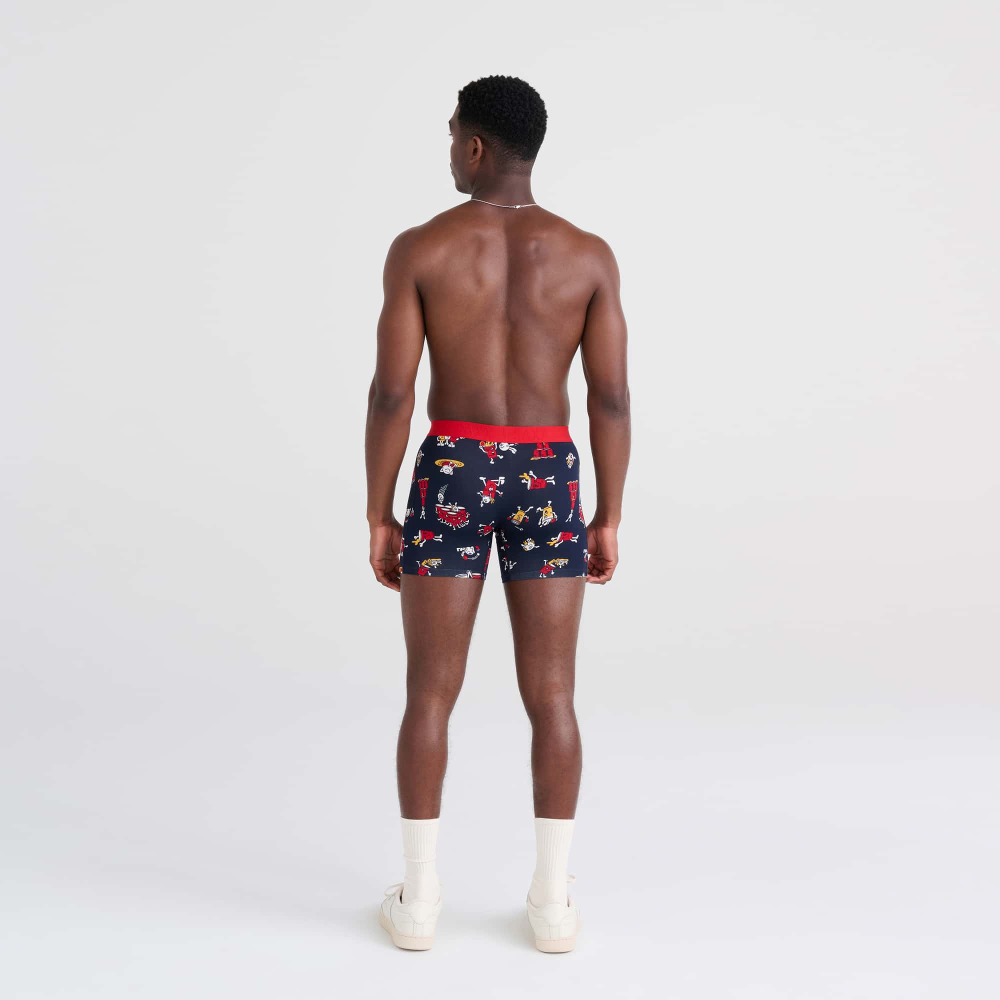 'SAXX Vibe Super Soft Boxer Brief - Party Foul' in 'Dark Ink' colour