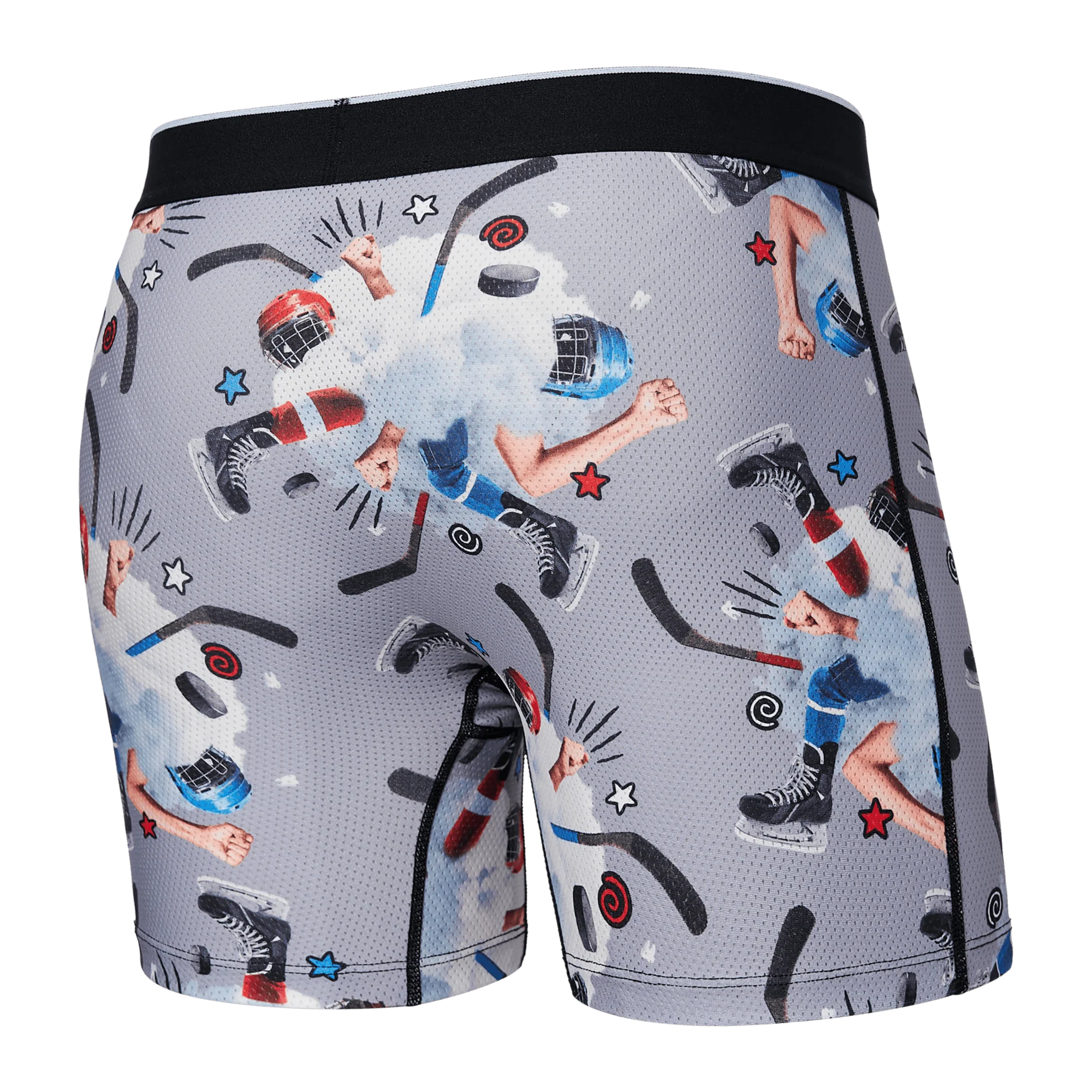 'SAXX Volt Breathable Mesh Boxer Brief - Timeout' in 'Grey' colour