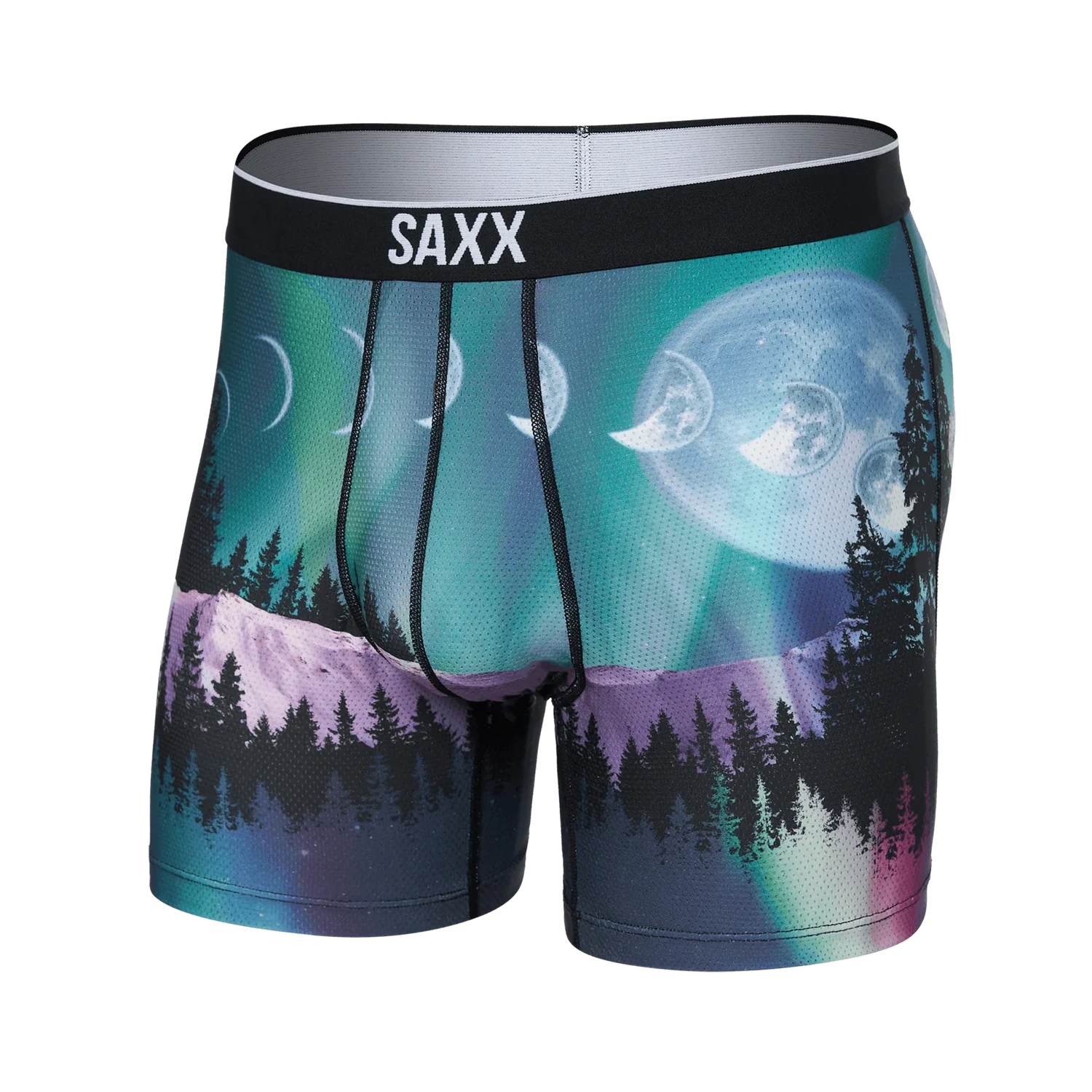 'Saxx Volt Breathable Mesh Boxer Brief - Yukon and Beyond' in 'Multi' colour