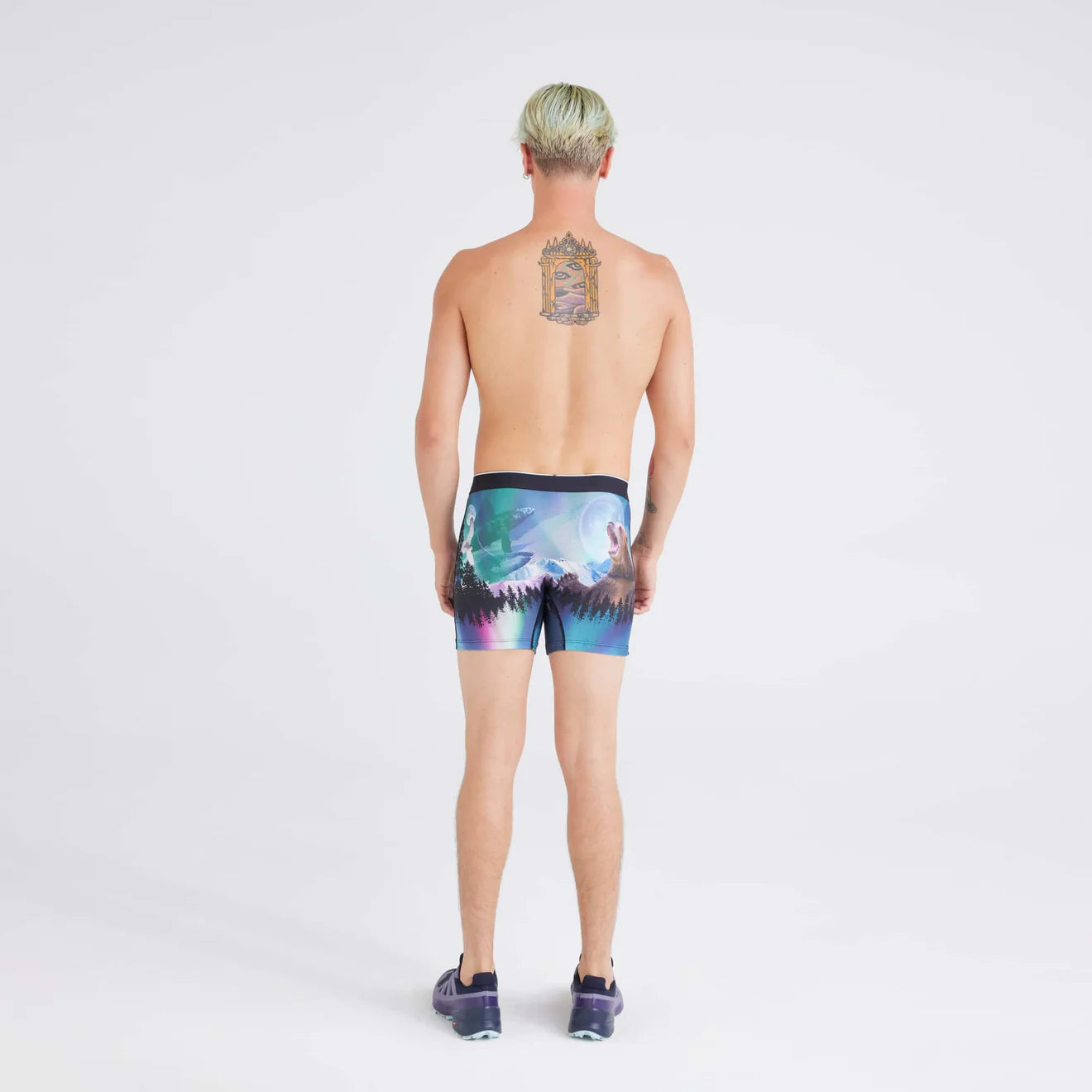 'Saxx Volt Breathable Mesh Boxer Brief - Yukon and Beyond' in 'Multi' colour