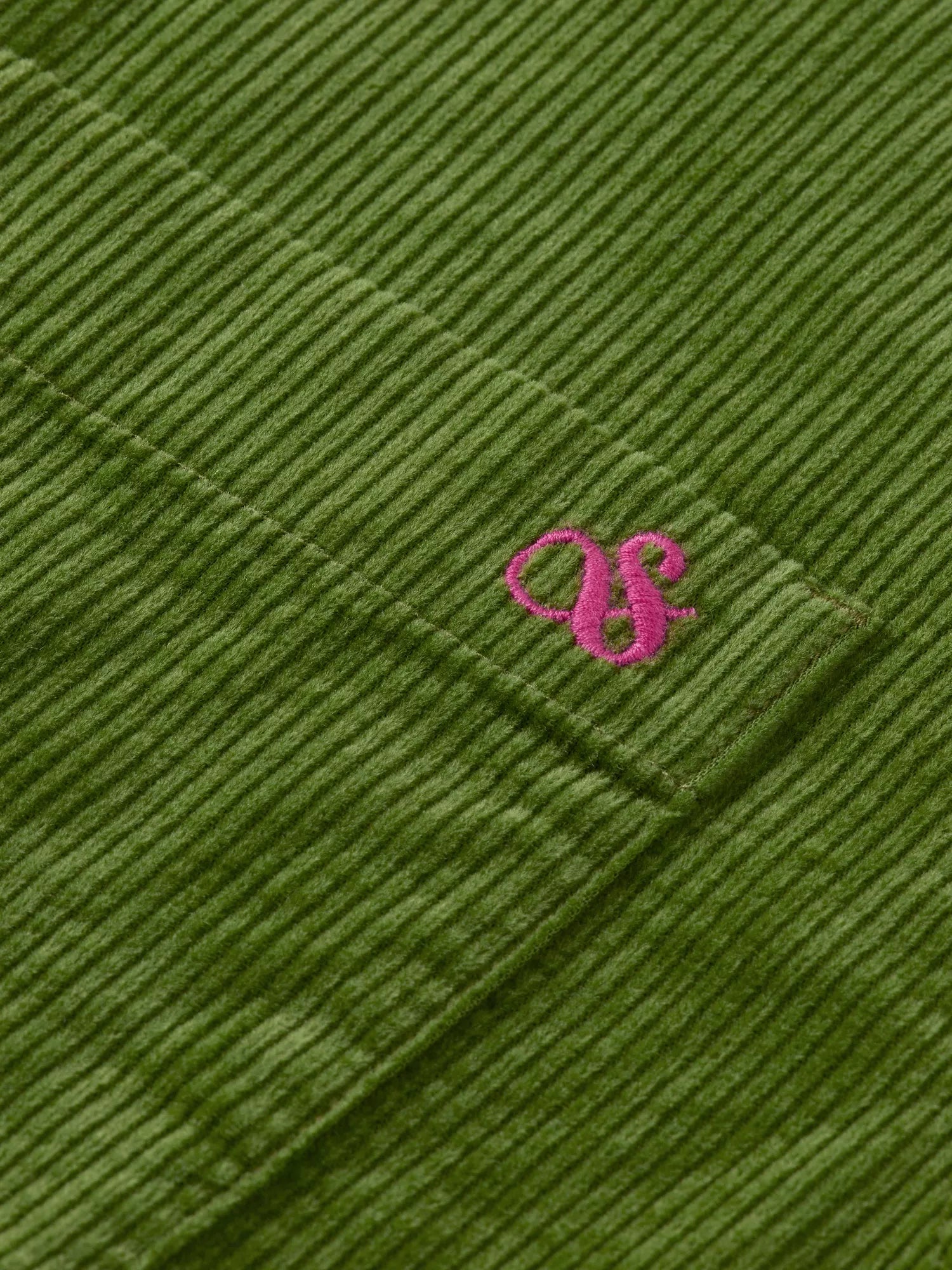 'Scotch & Soda Corduroy Button Up Shirt' in 'Mojito Green' colour