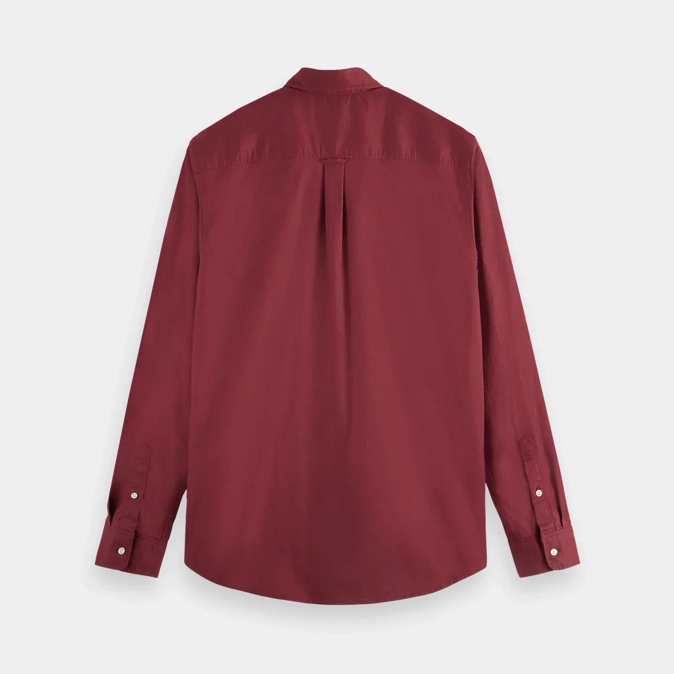 'Scotch & Soda Solid Oxford Button-Down Shirt' in 'Merlot' colour