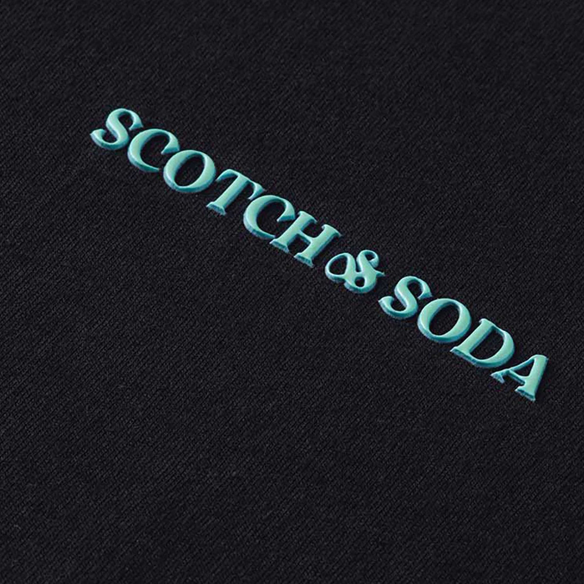 'Scotch & Soda Unisex Long-Sleeved Organic Cotton T-Shirt' in 'Dark Navy' colour