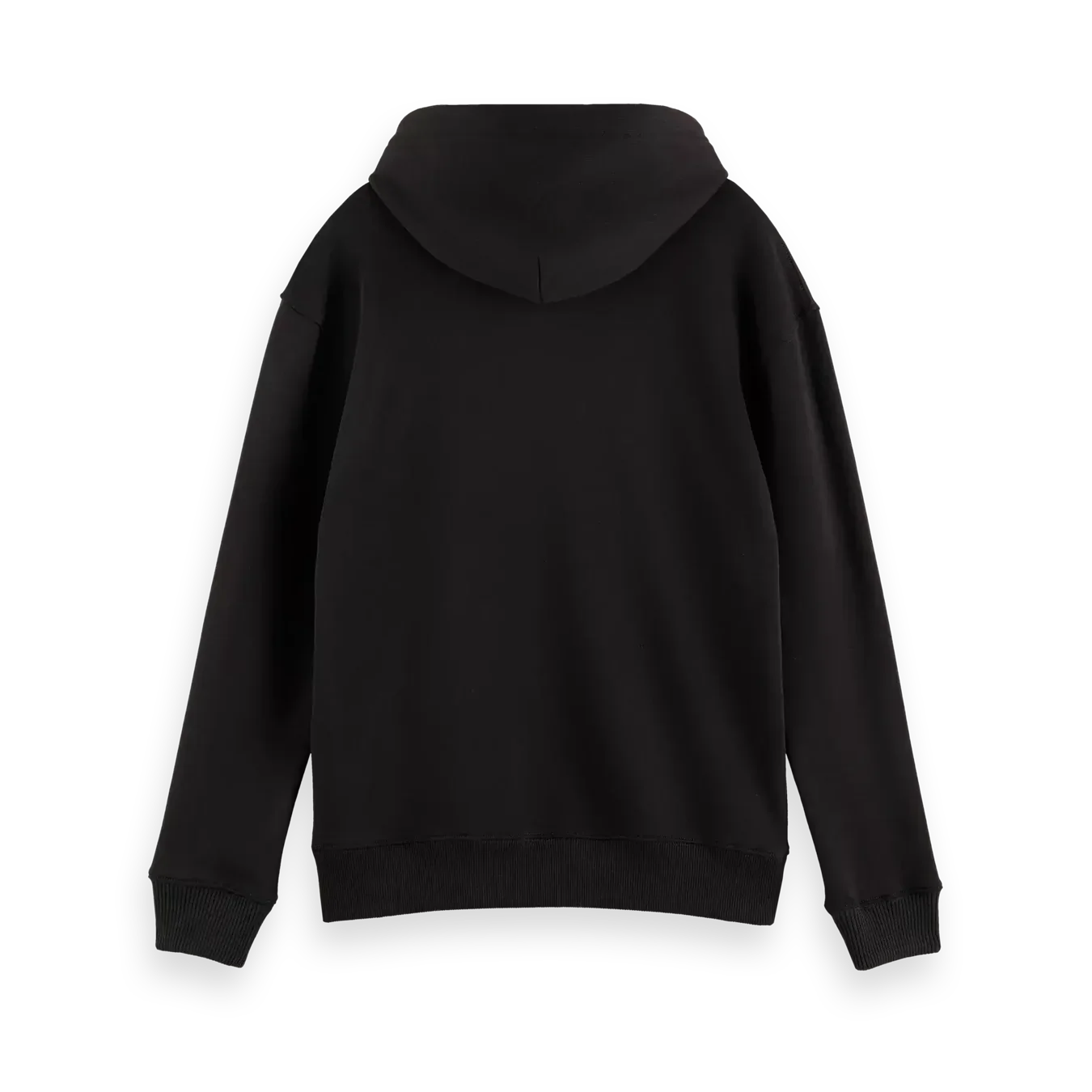 'Scotch & Soda Unisex Organic Cotton Zip-Thru Hoodie' in 'Black' colour