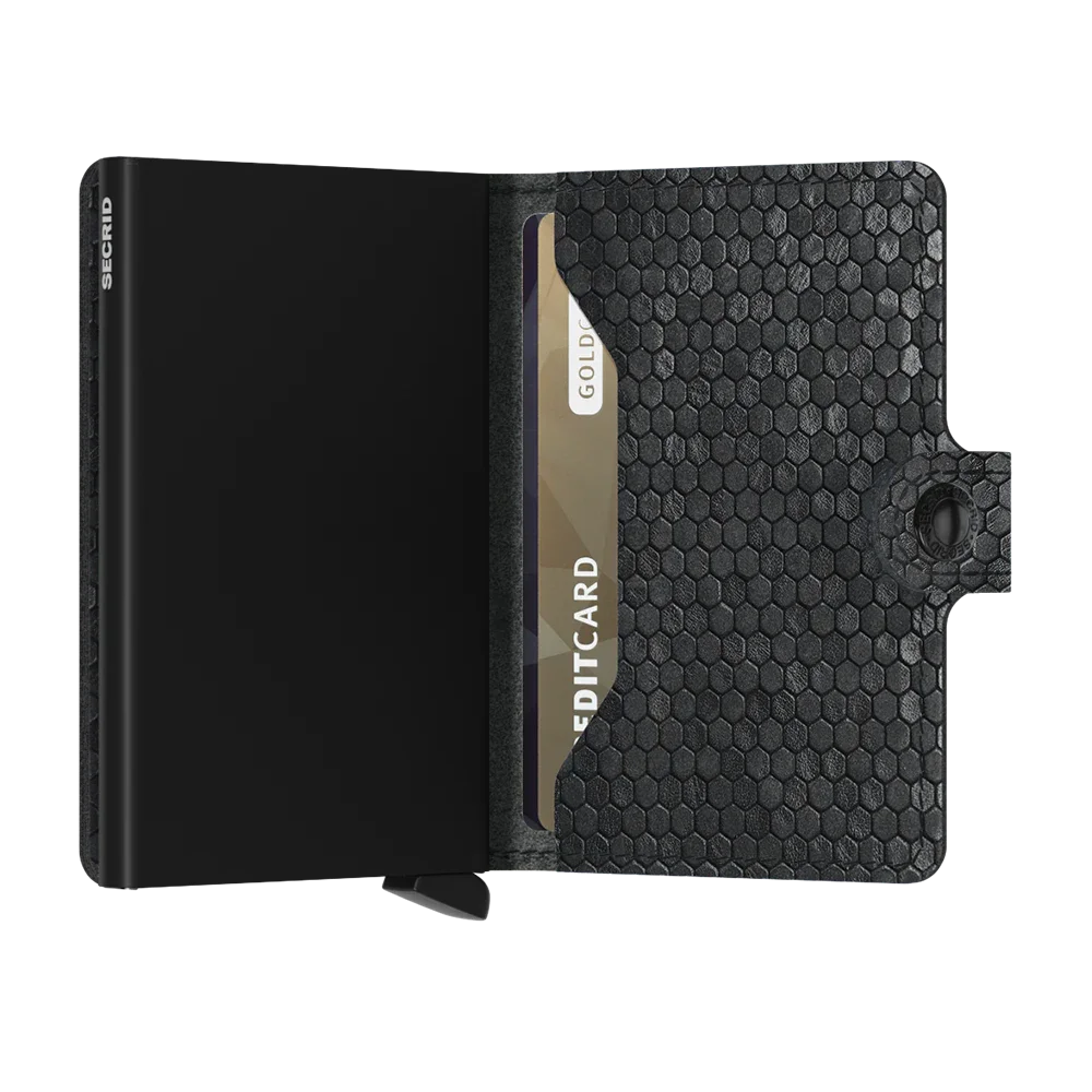 'Secrid Miniwallet - Hexagon' in 'Black' colour
