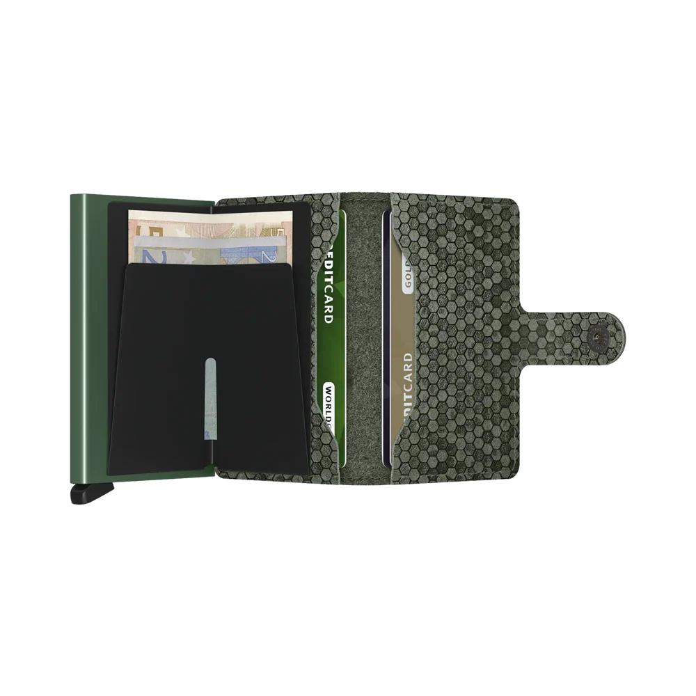'Secrid Miniwallet - Hexagon' in 'Green' colour