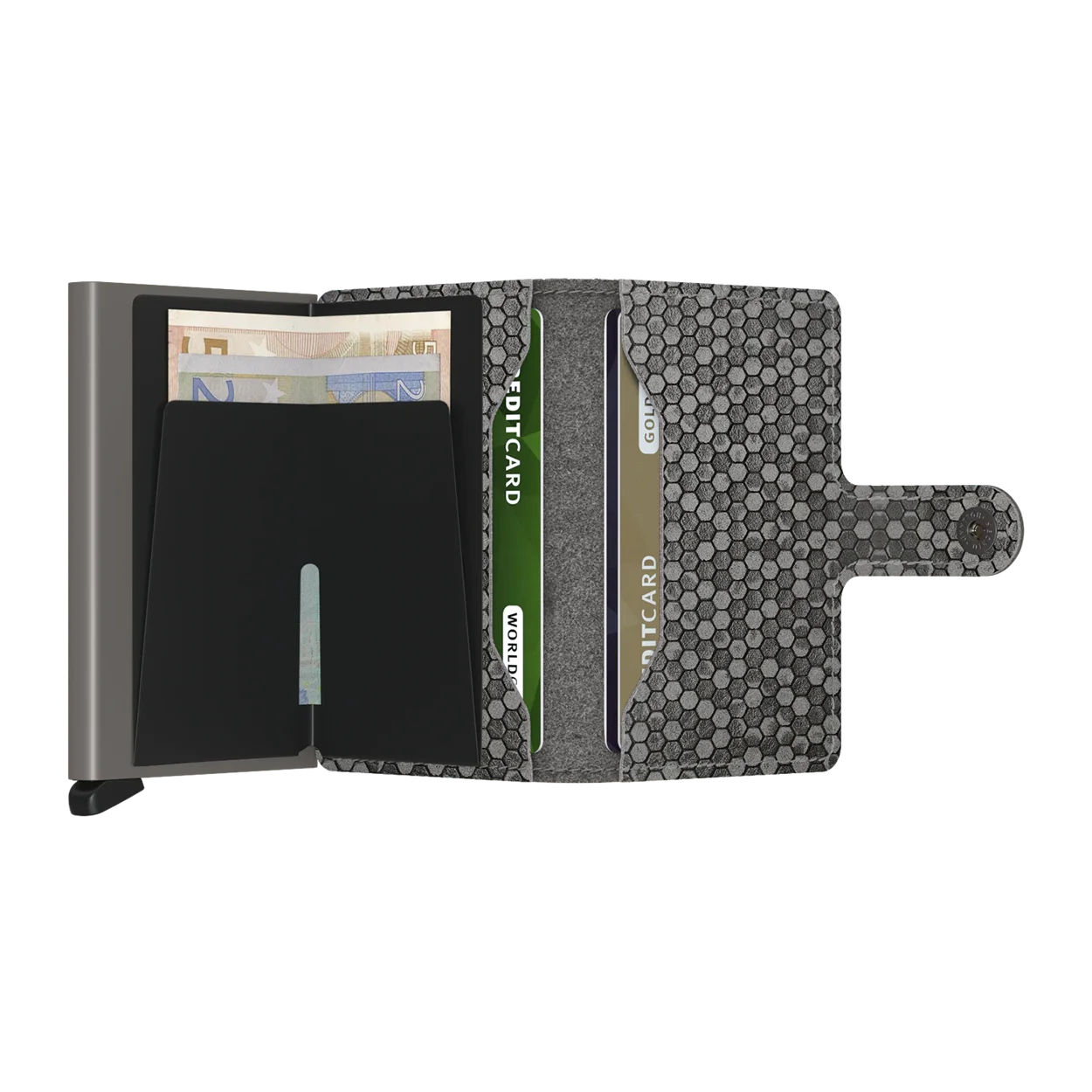 'Secrid Miniwallet - Hexagon' in 'Grey' colour