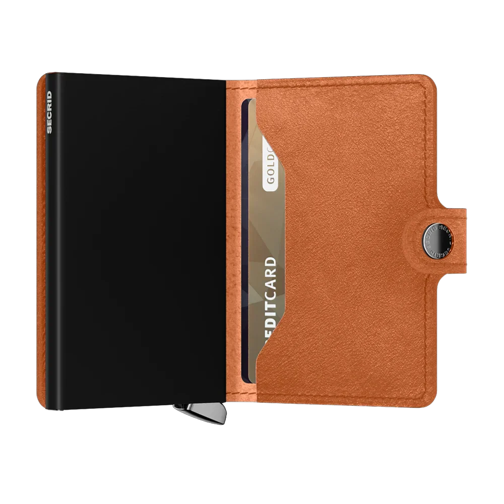 'Secrid Miniwallet - Premium Basco' in 'Cognac' colour