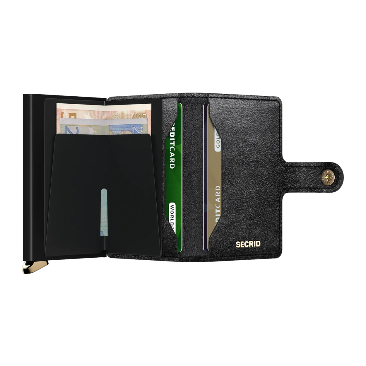 'Secrid Miniwallet - Premium Emboss Diamond' in 'Black' colour