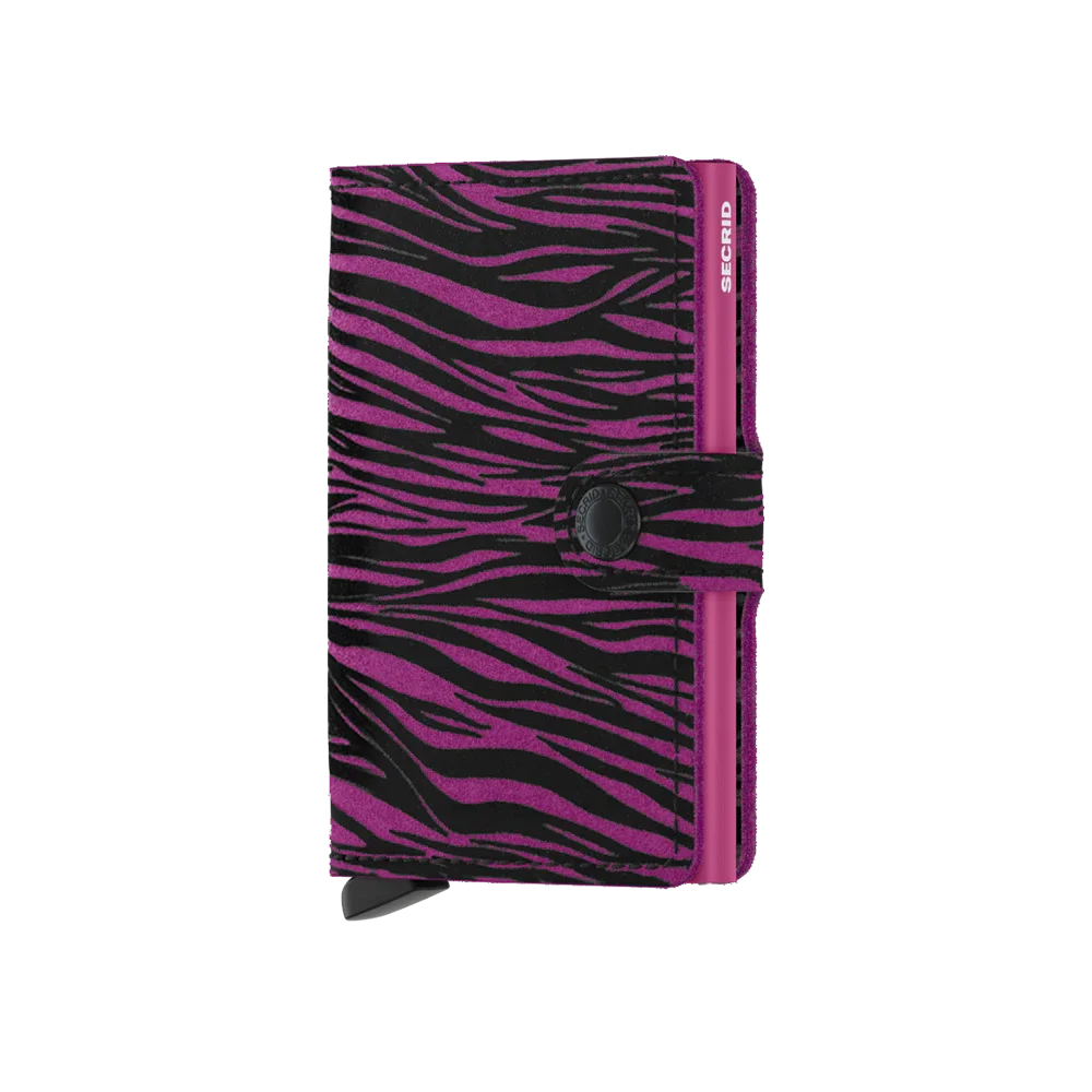 'Secrid Miniwallet - Zebra' in 'Fuchsia' colour