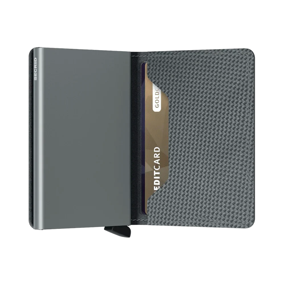 'Secrid Slimwallet - Carbon' in 'Cool Grey' colour