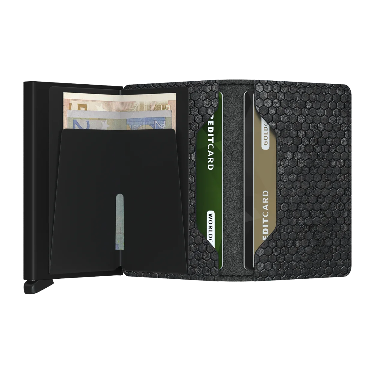 'Secrid Slimwallet - Hexagon' in 'Black' colour