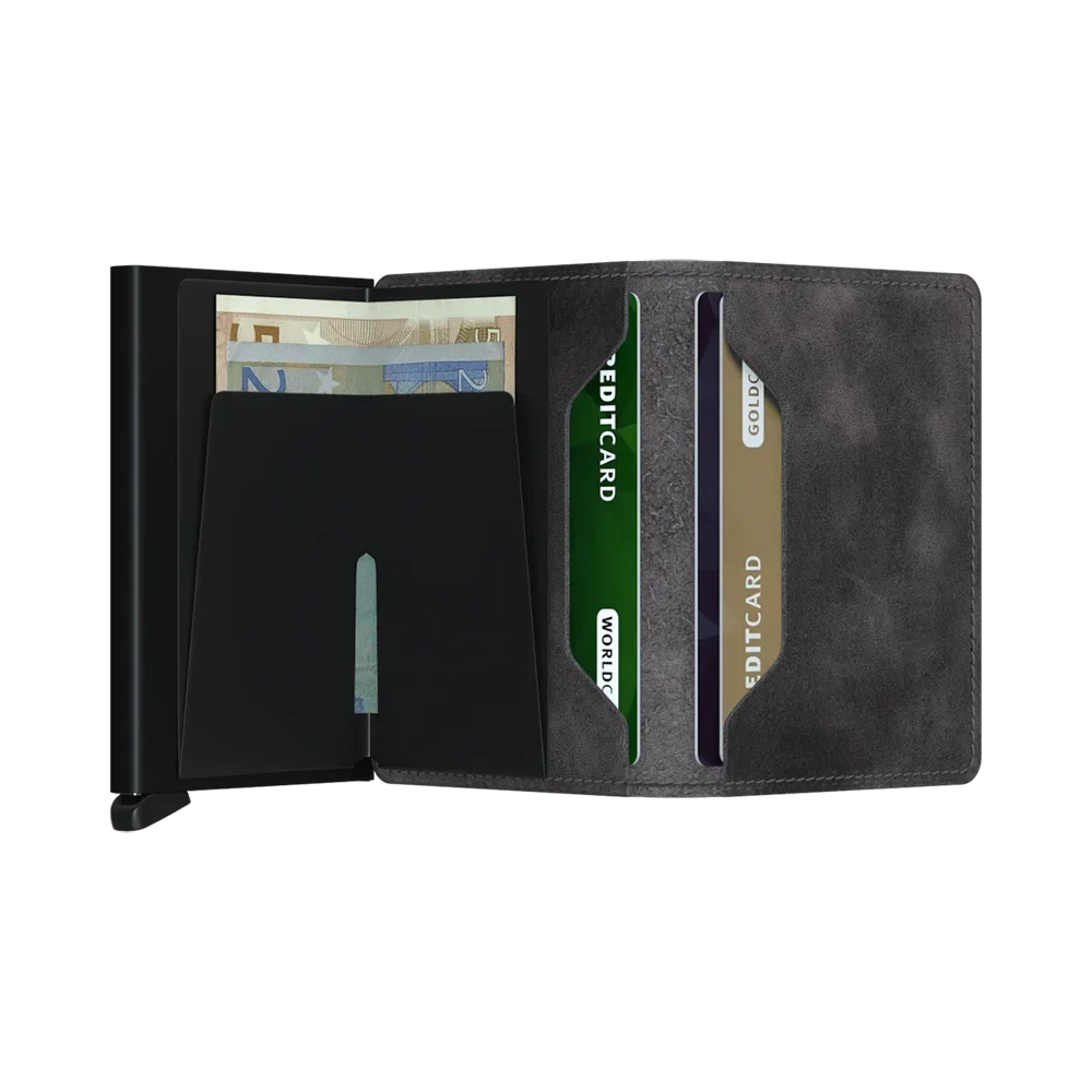 'Secrid Slimwallet - Vintage' in 'Grey-Black' colour