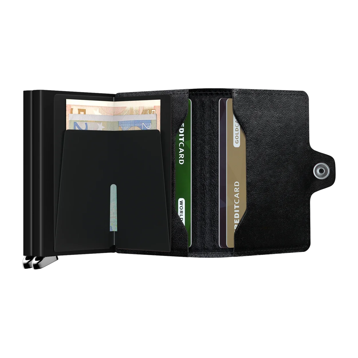 'Secrid Twinwallet - Premium Emboss Lines' in 'Black' colour