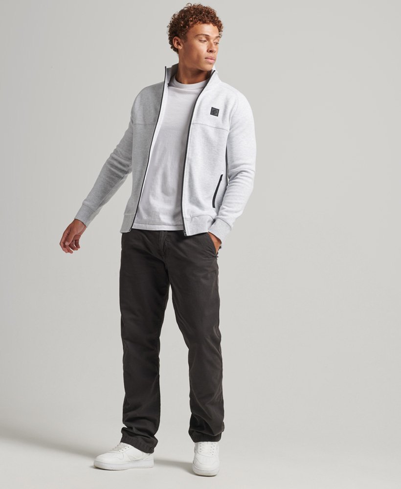 'Superdry Code Tech Track Top' in 'Cadet Grey Marl' colour