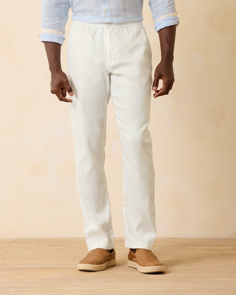 Tommy Bahama Men's Beach Coast Linen Full Elastic Pants - White main image 1