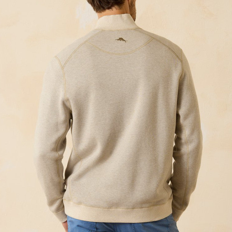 'Tommy Bahama Flip Coast Reversible Half Zip Pullover' in 'Coconut Dream' colour