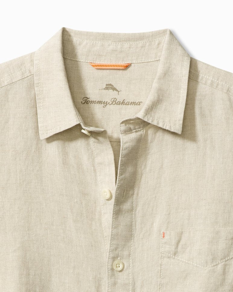 'Tommy Bahama Sea Glass Breezer Linen Shirt' in 'Natural' colour
