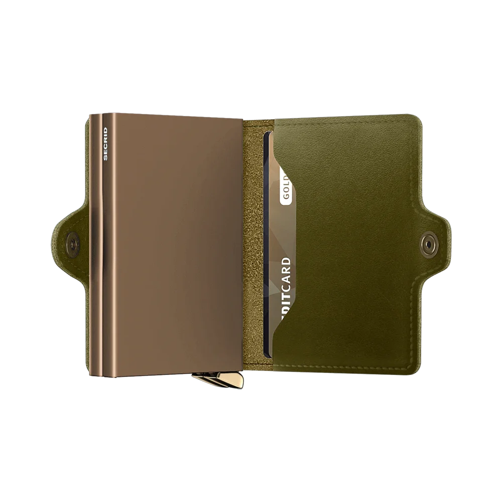 'Secrid Twinwallet - Premium Dusk' in 'Olive' colour