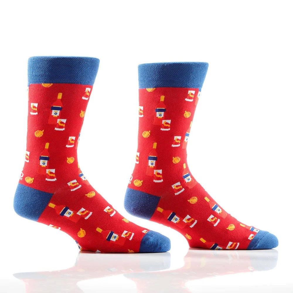 'Yo Sox With A Twist Crew Socks' in 'Red' colour