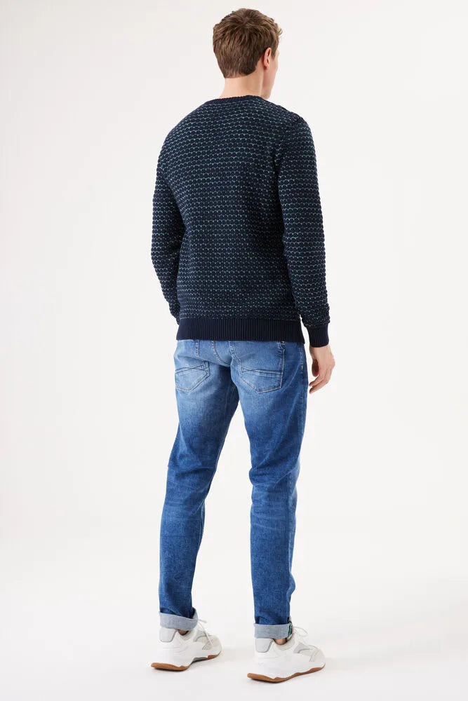 'Garcia I31244 Dark Blue Jumper' in 'Dark Moon' colour